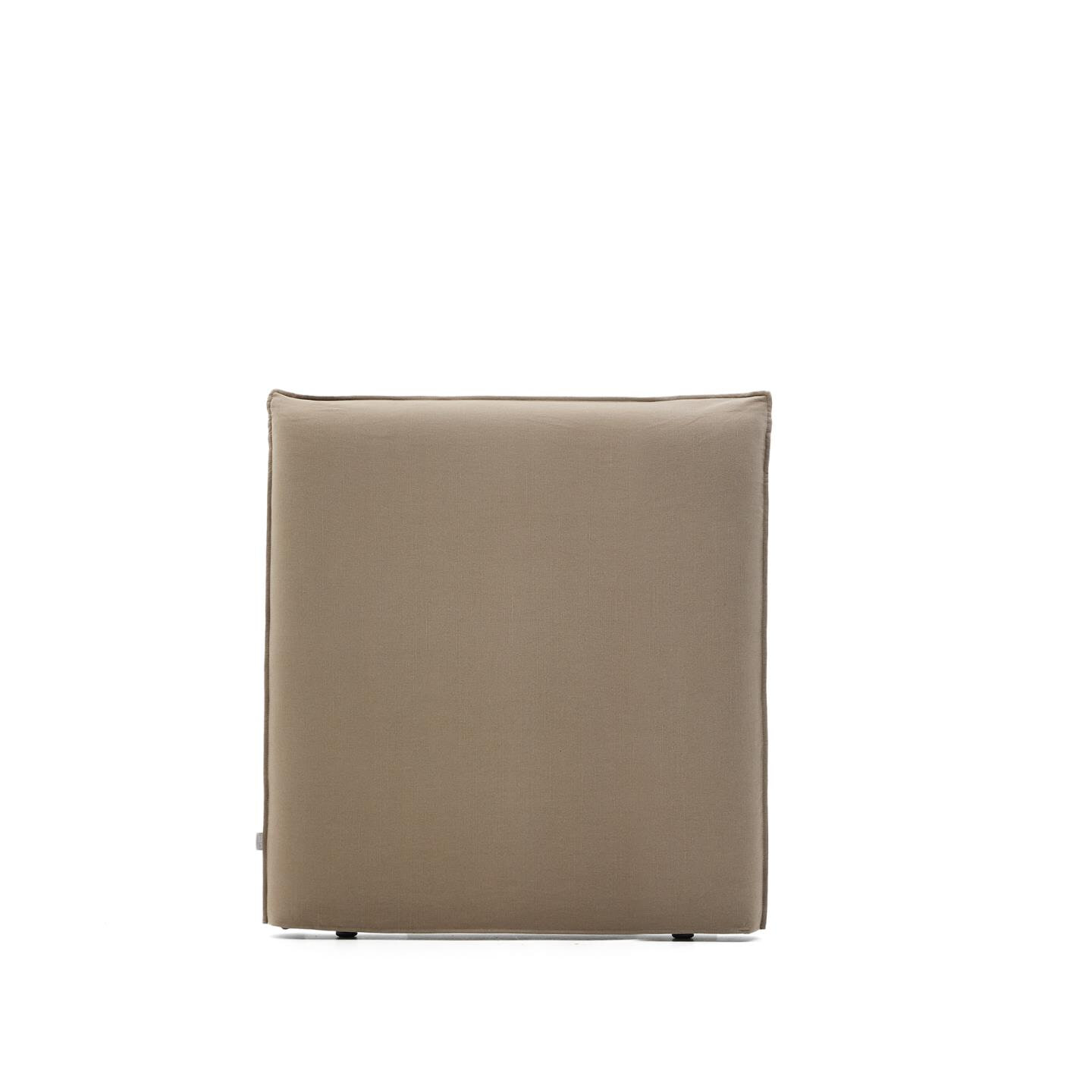 Kave Home Hoofdbord 'Jaira' Linnenmix, 90cm, kleur Taupe