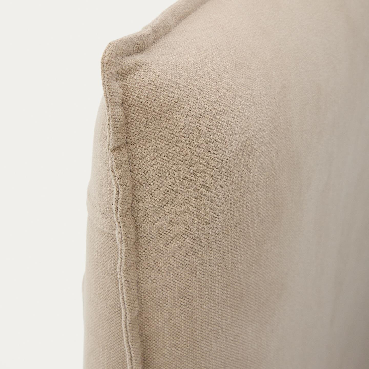 Kave Home Hoofdbord 'Jaira' Linnenmix, 90cm, kleur Taupe