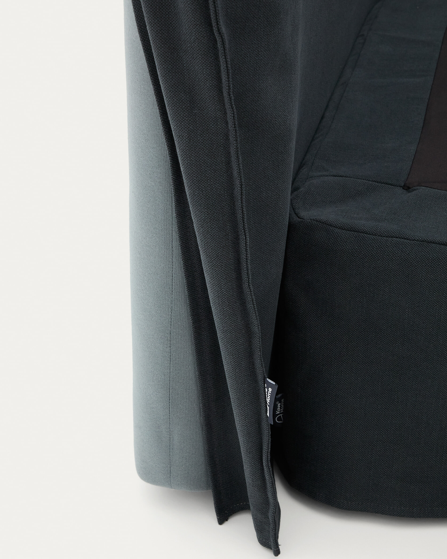 Kave Home Hoofdbord 'Jaira' Linnenmix, 150cm, kleur Antraciet