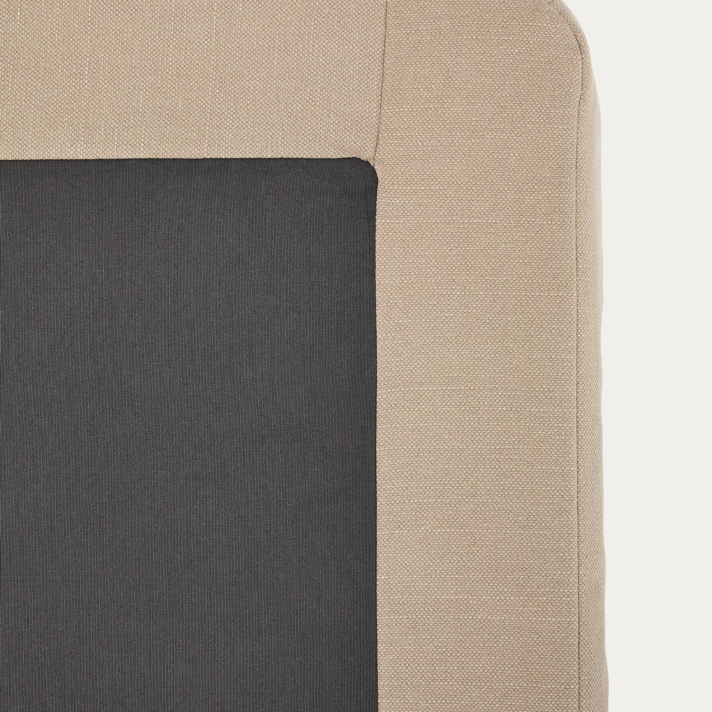 Kave Home Bed 'Jaira' excl. hoofdbord, Linnenmix, 90 x 200cm, kleur Taupe
