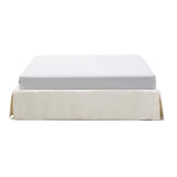 Kave Home Bed 'Jaira' excl. hoofdbord, Linnenmix, 150 x 190cm, kleur Wit