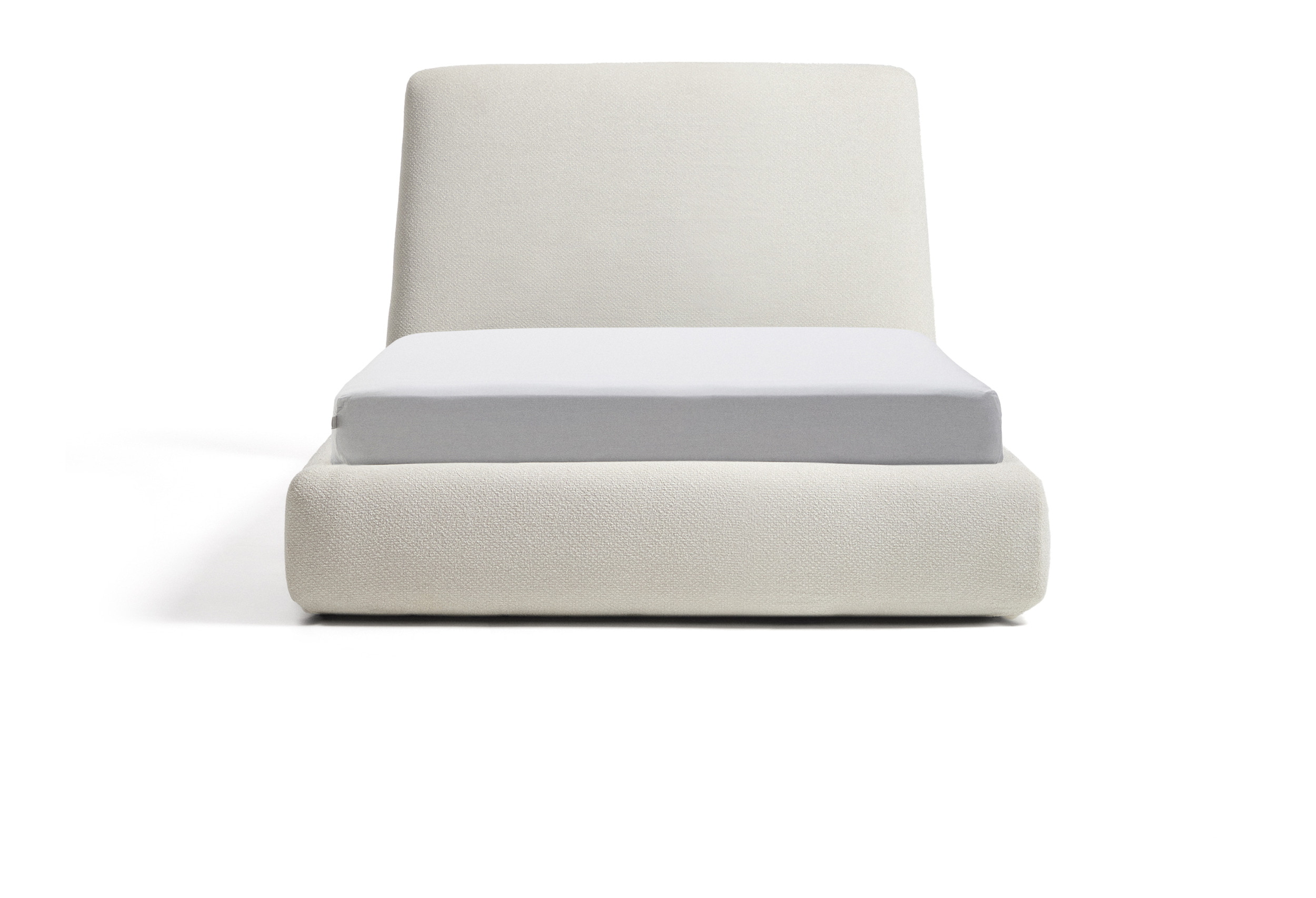 Kave Home Bed Martina Chenille, Met opbergruimte, 90 x 200cm - Ecru