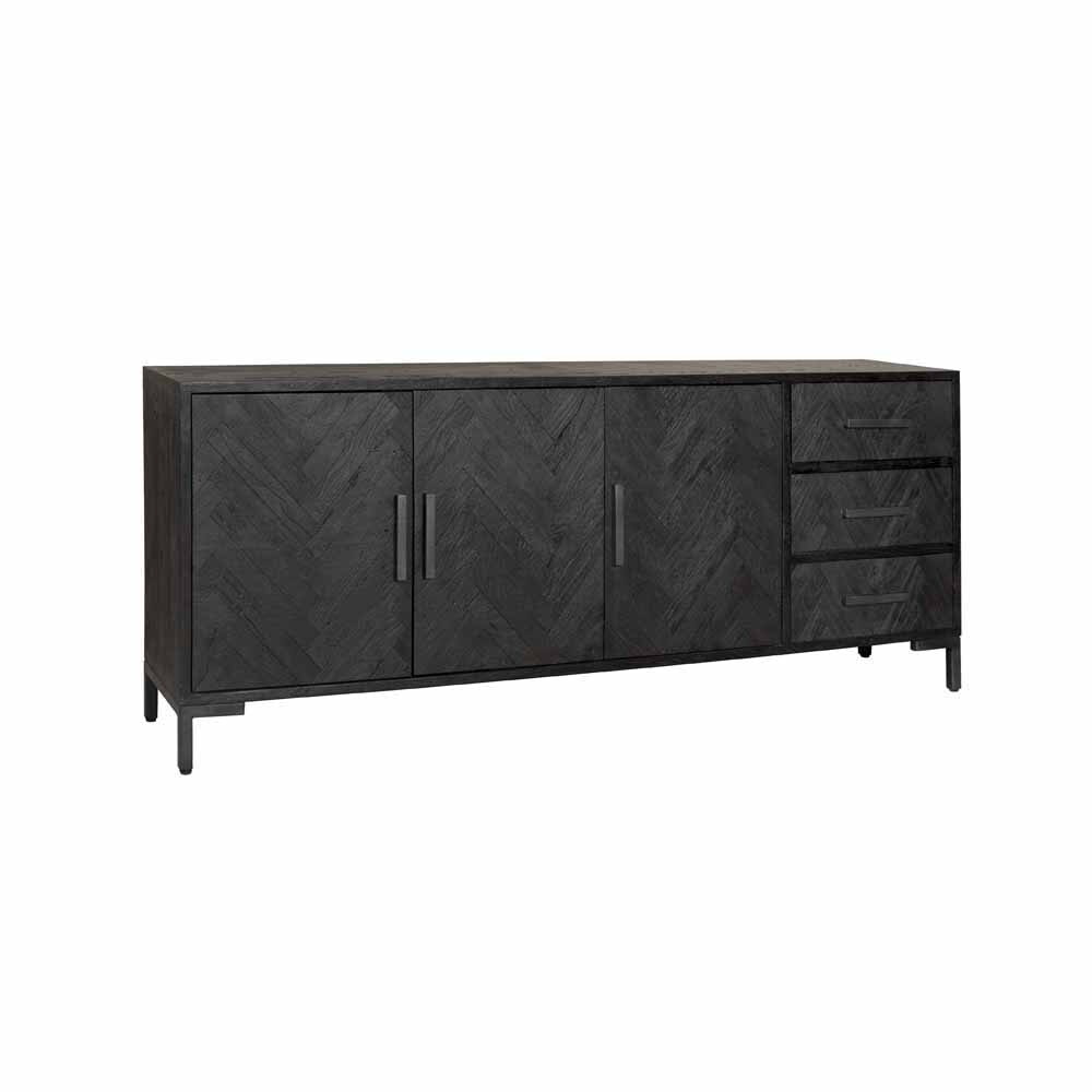Tower Living Dressoir 'Ziano' Visgraat 220cm, kleur zwart