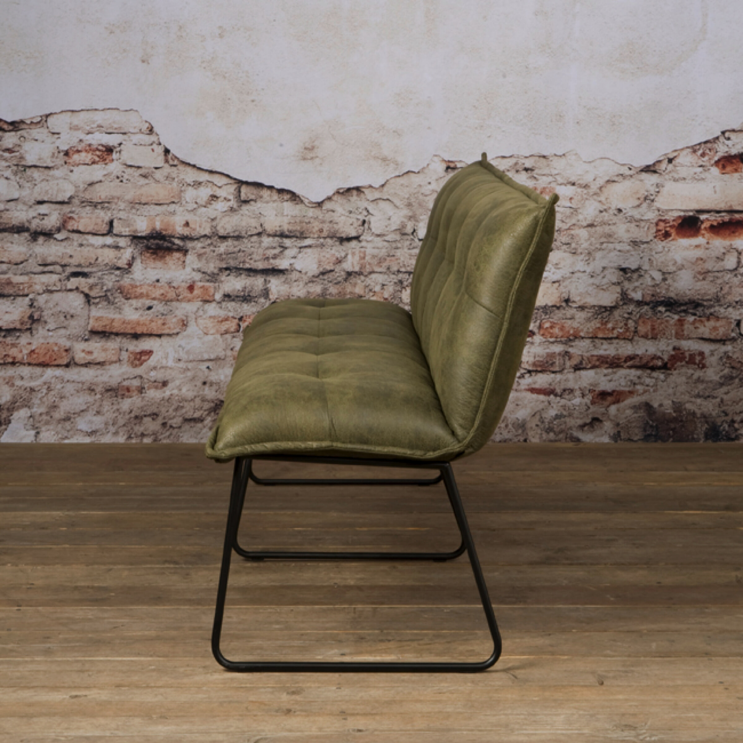 Tower Living Eetkamerbank 'Seda' 155cm, kleur Groen