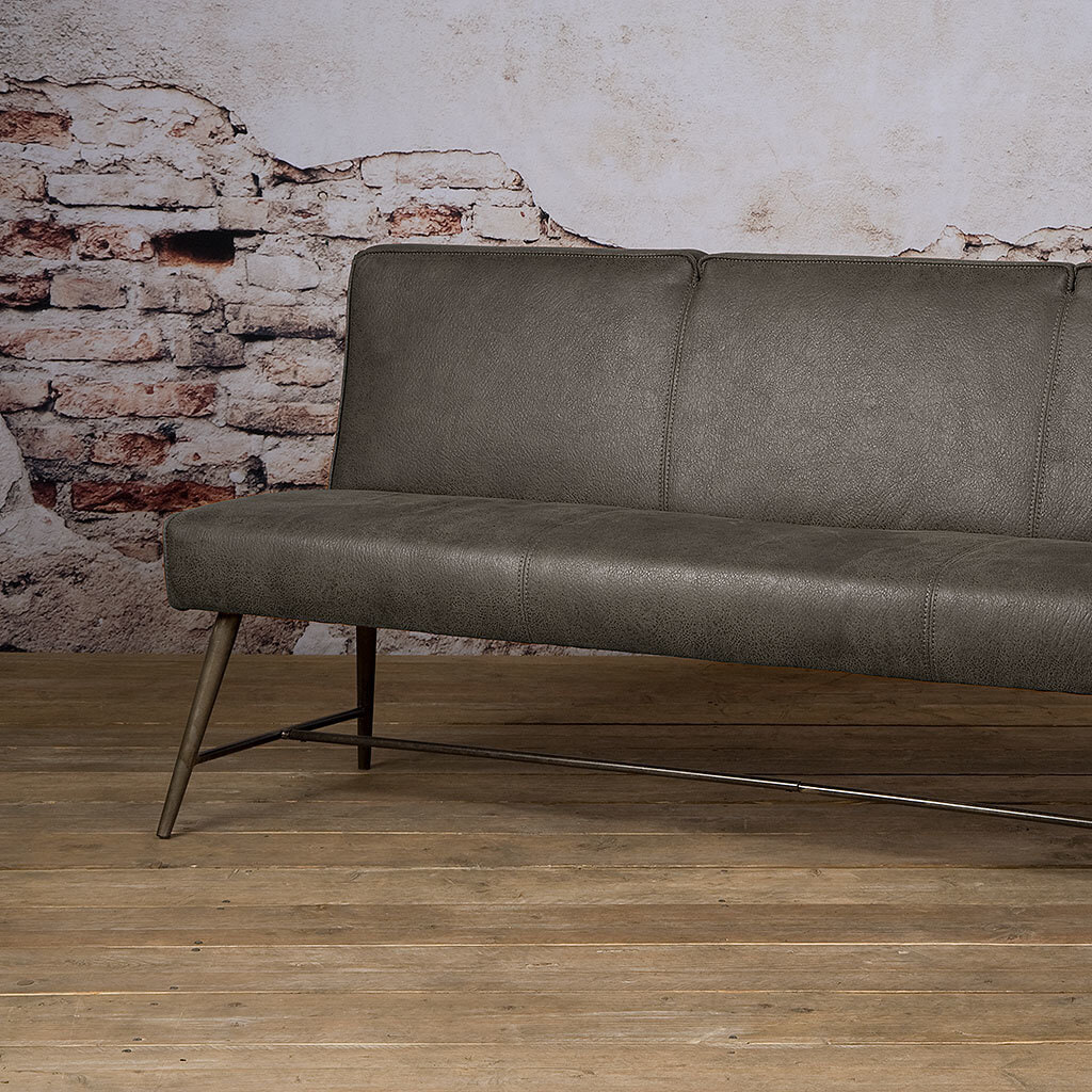 Tower Living Eetkamerbank 'Belmonte' 185cm, kleur grijs