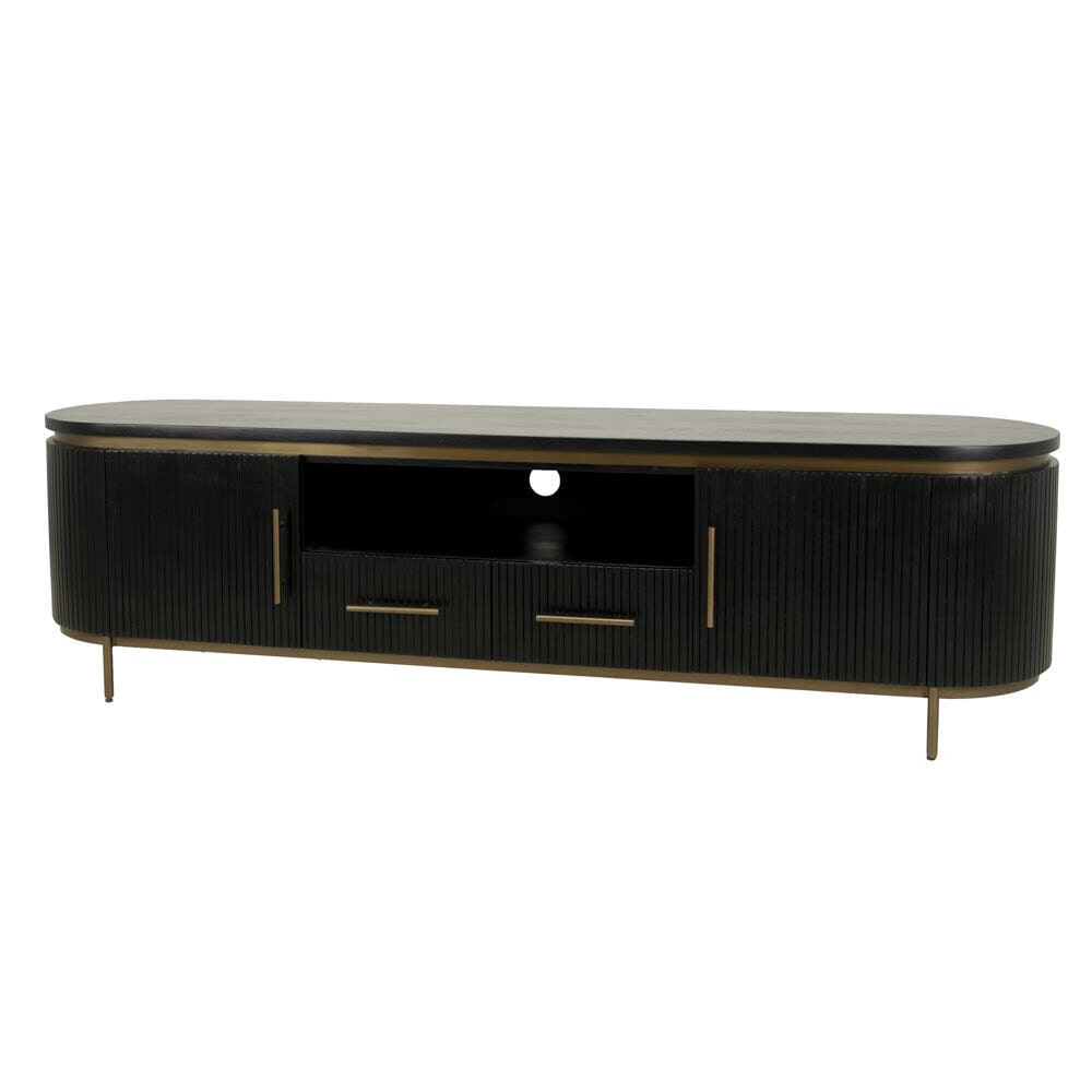 Tower Living TV-meubel Rivello Mangohout, 200cm - Zwart