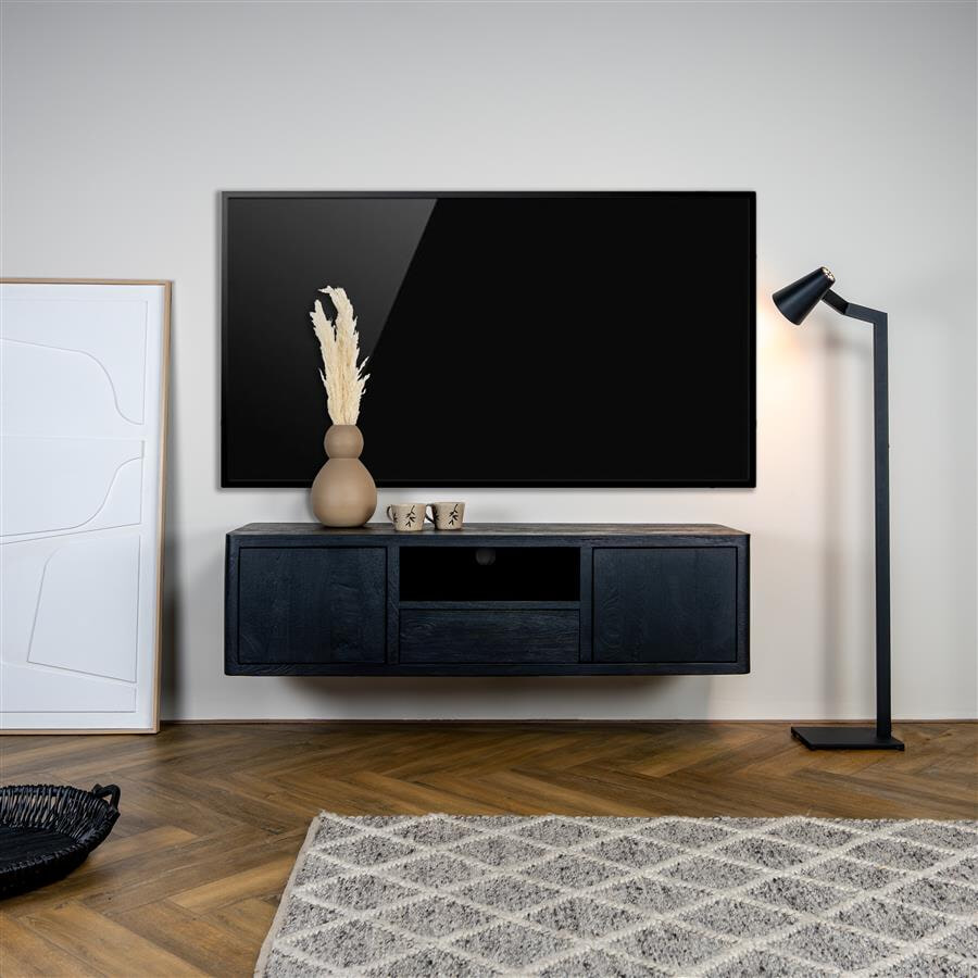 Tower Living TV-meubel Tenna Mangohout, 150cm - Zwart