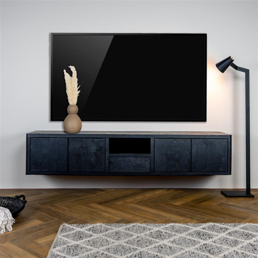 Tower Living TV-meubel Tenna Mangohout, 180cm - Zwart