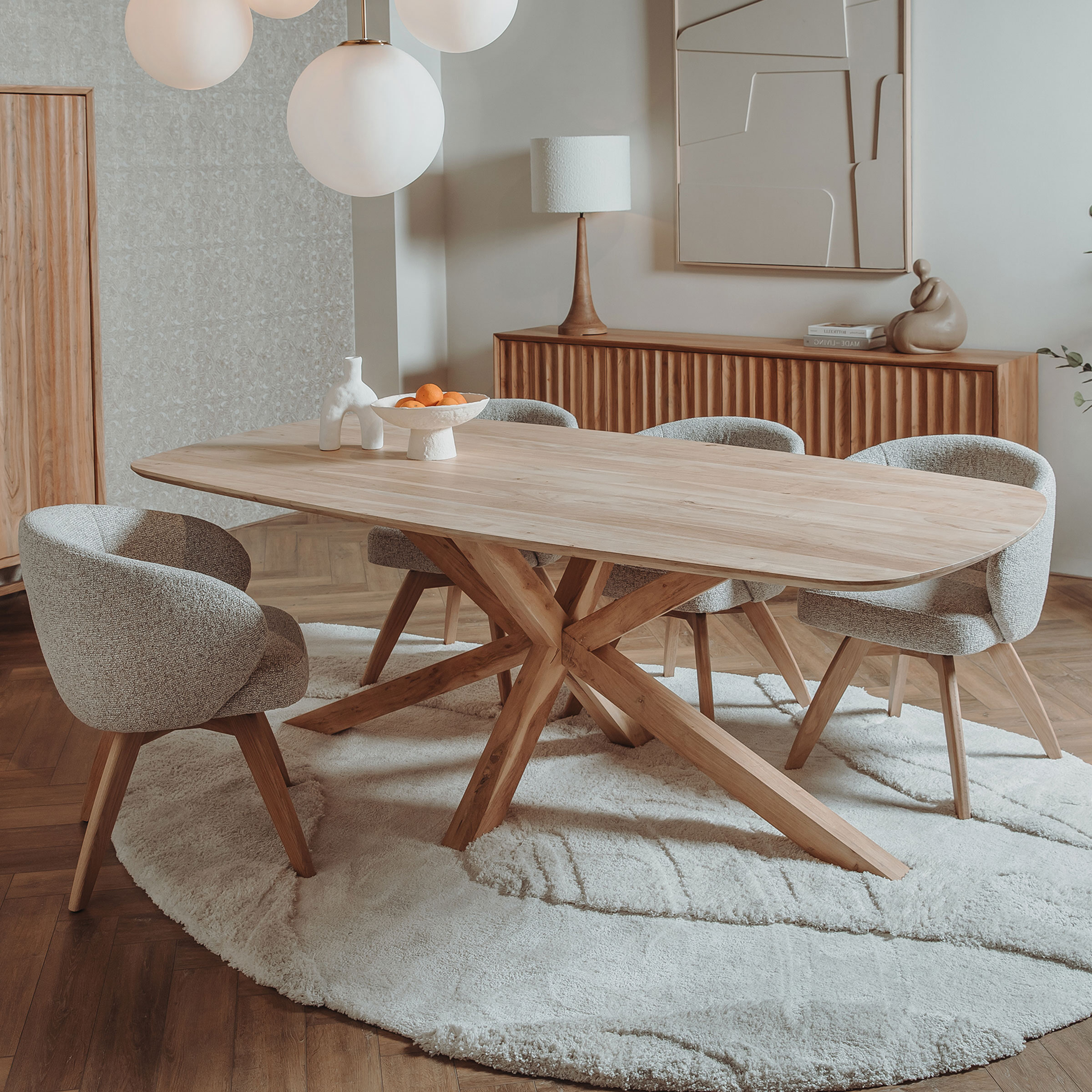 Tower Living Deens Ovale Eettafel 'Crotone' Acaciahout