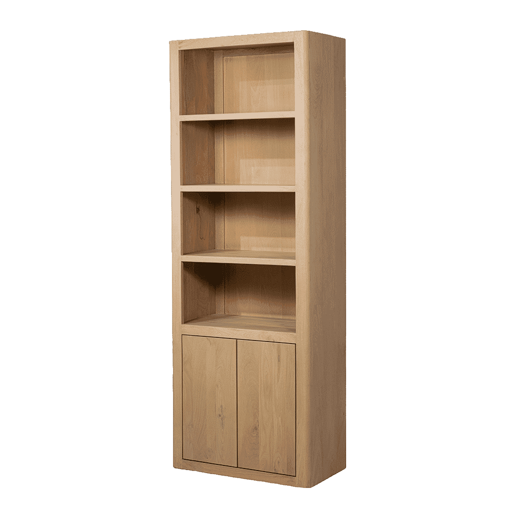 Tower Living Boekenkast 'Tenna' Mangohout, 220 x 80cm, kleur Naturel