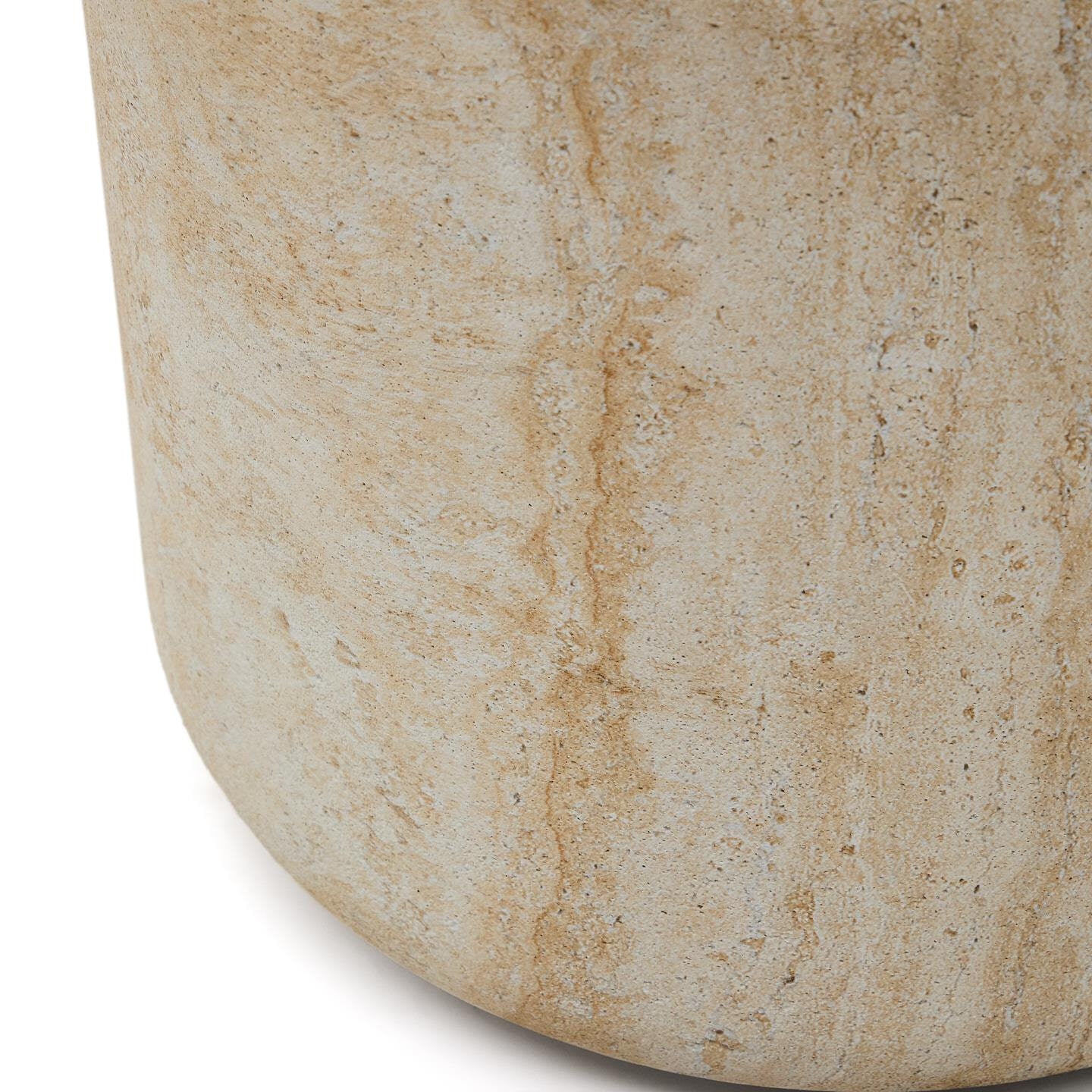 Kave Home Ronde Bijzettafel 'Drasi' Travertinlook, 46cm