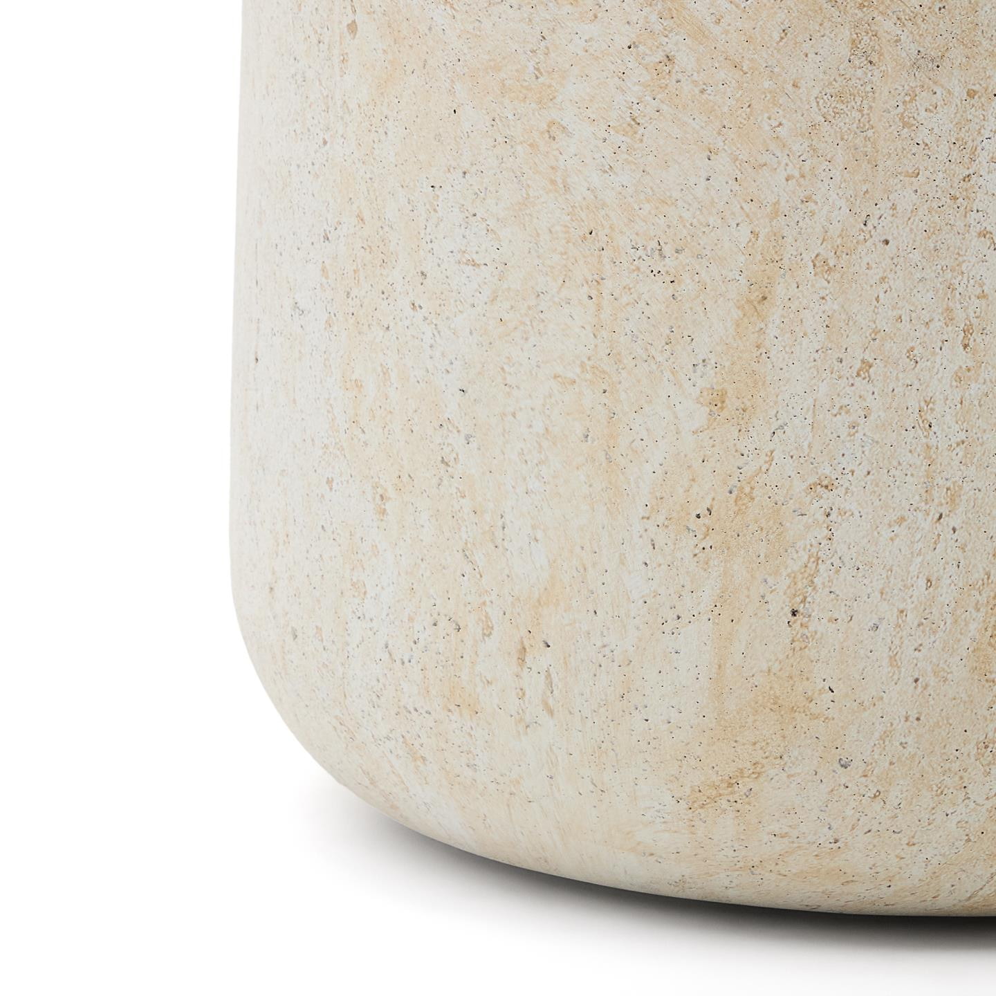 Kave Home Ronde Bijzettafel 'Drasi' Travertinlook, 60cm