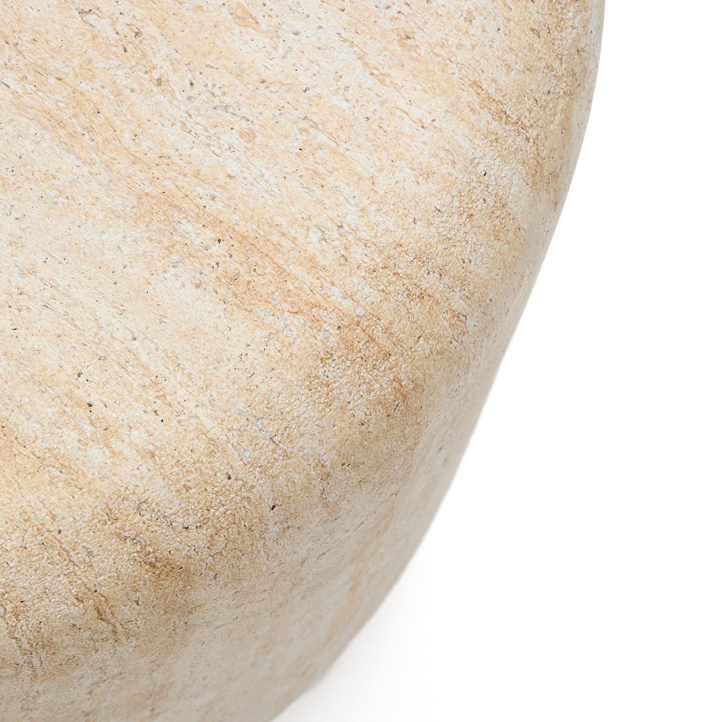 Kave Home Ronde Bijzettafel 'Drasi' Travertinlook, 60cm