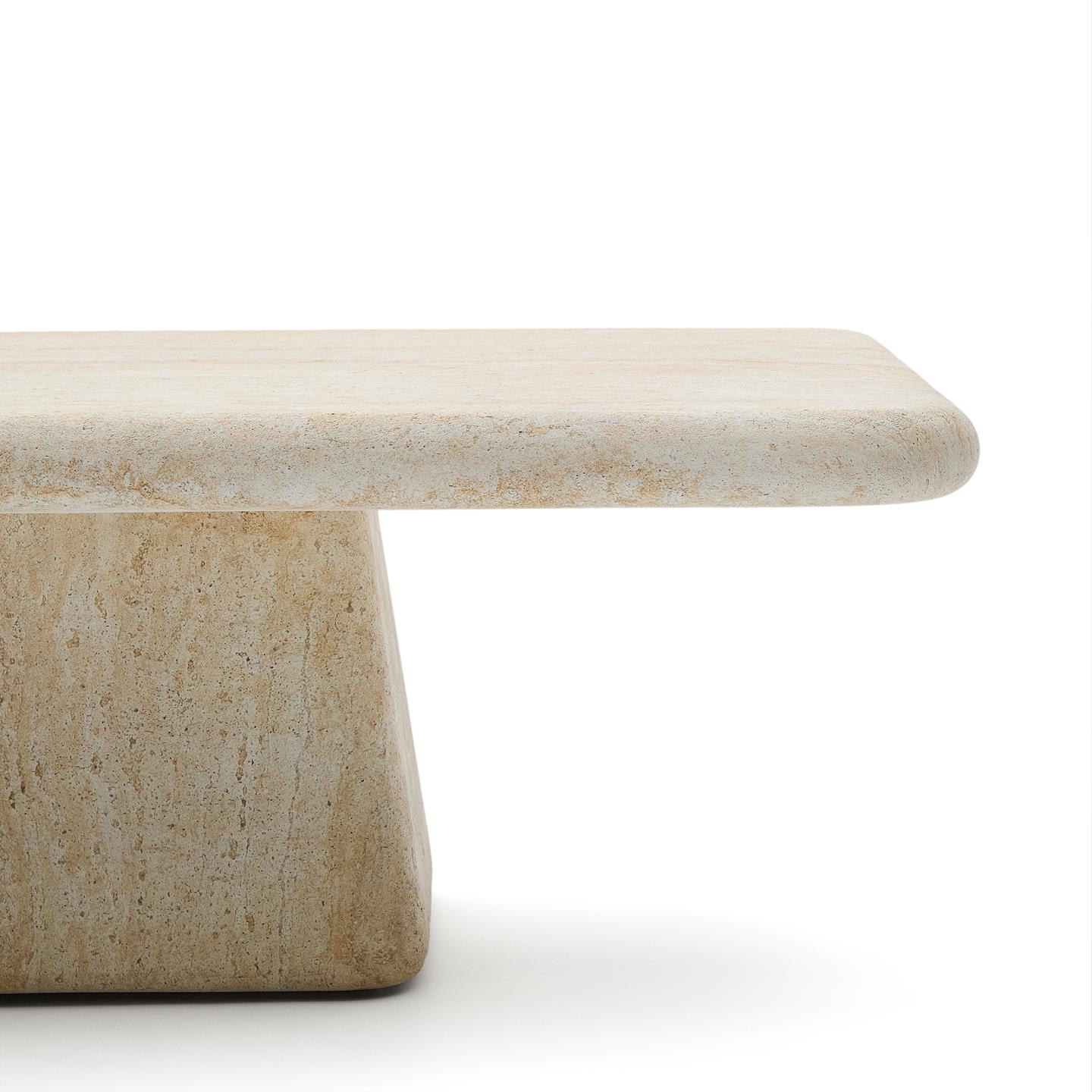Kave Home Salontafel 'Drasi' Travertinlook, 140 x 70cm