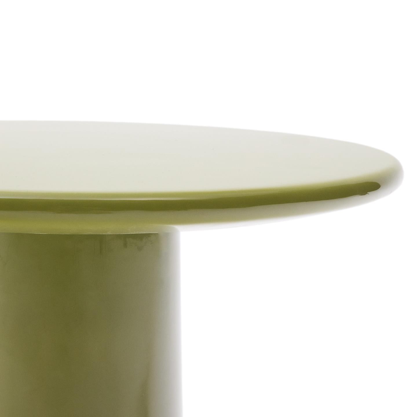 Kave Home Ronde Bijzettafel 'Albanella' Cement, 65cm, kleur Groen