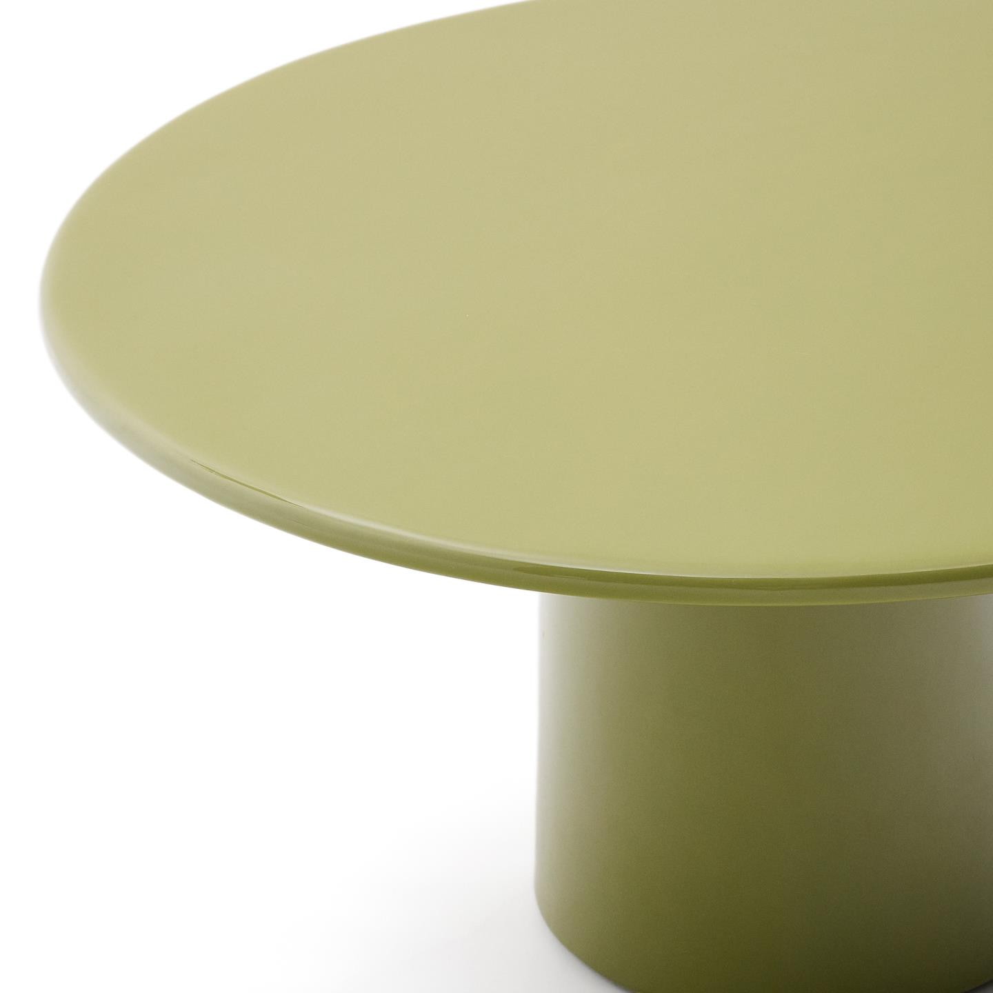 Kave Home Ronde Salontafel 'Albanella' Cement, 85cm, kleur Groen