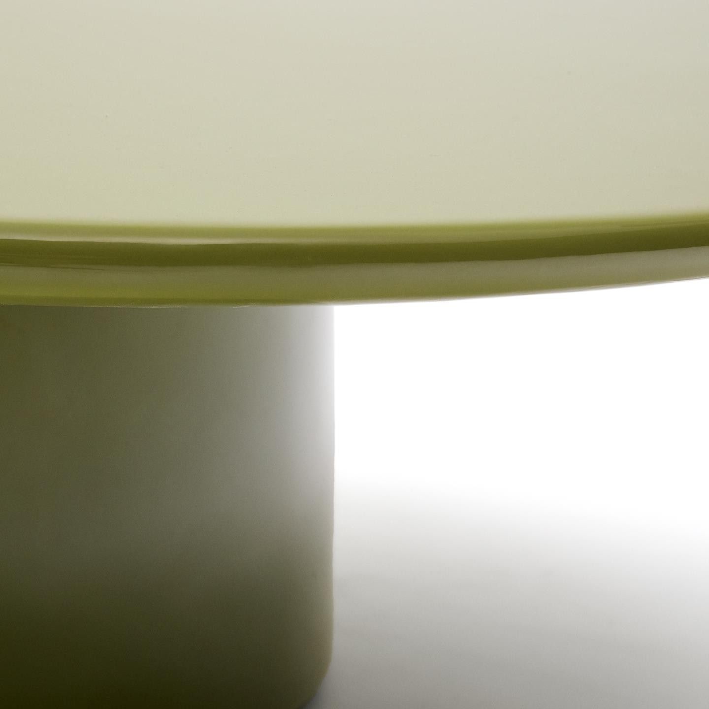 Kave Home Ronde Salontafel 'Albanella' Cement, 85cm, kleur Groen