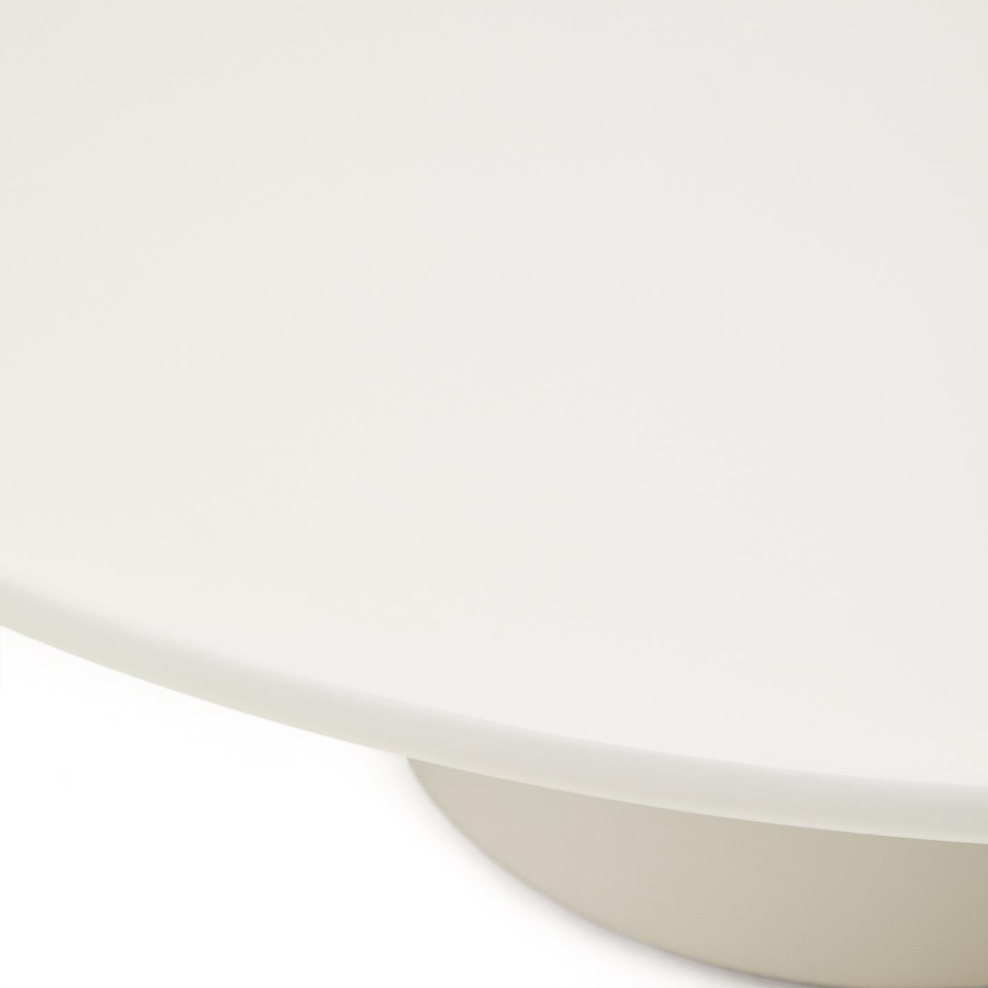 Kave Home Ronde Salontafel 'Albanella' Cement, 110cm, kleur Wit