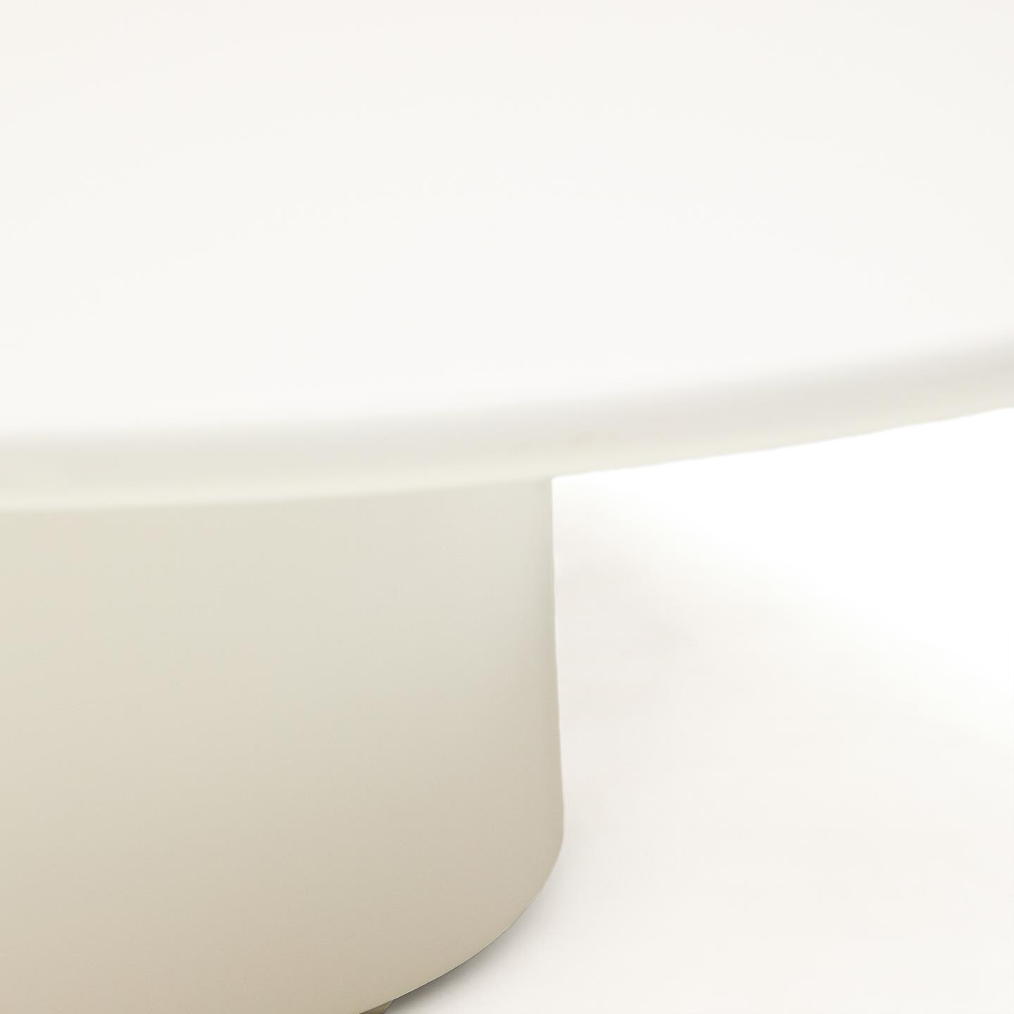 Kave Home Ronde Salontafel 'Albanella' Cement, 110cm, kleur Wit