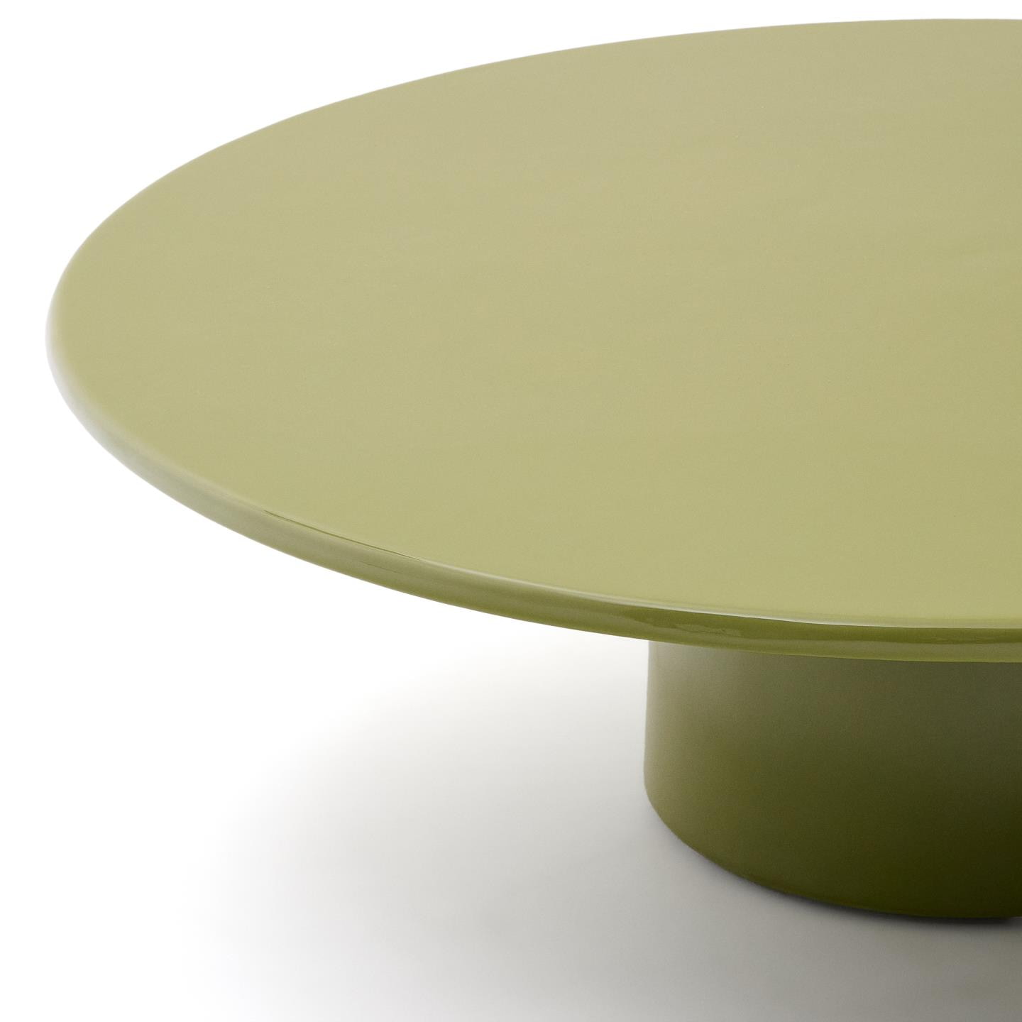 Kave Home Ronde Salontafel 'Albanella' Cement, 110cm, kleur Groen