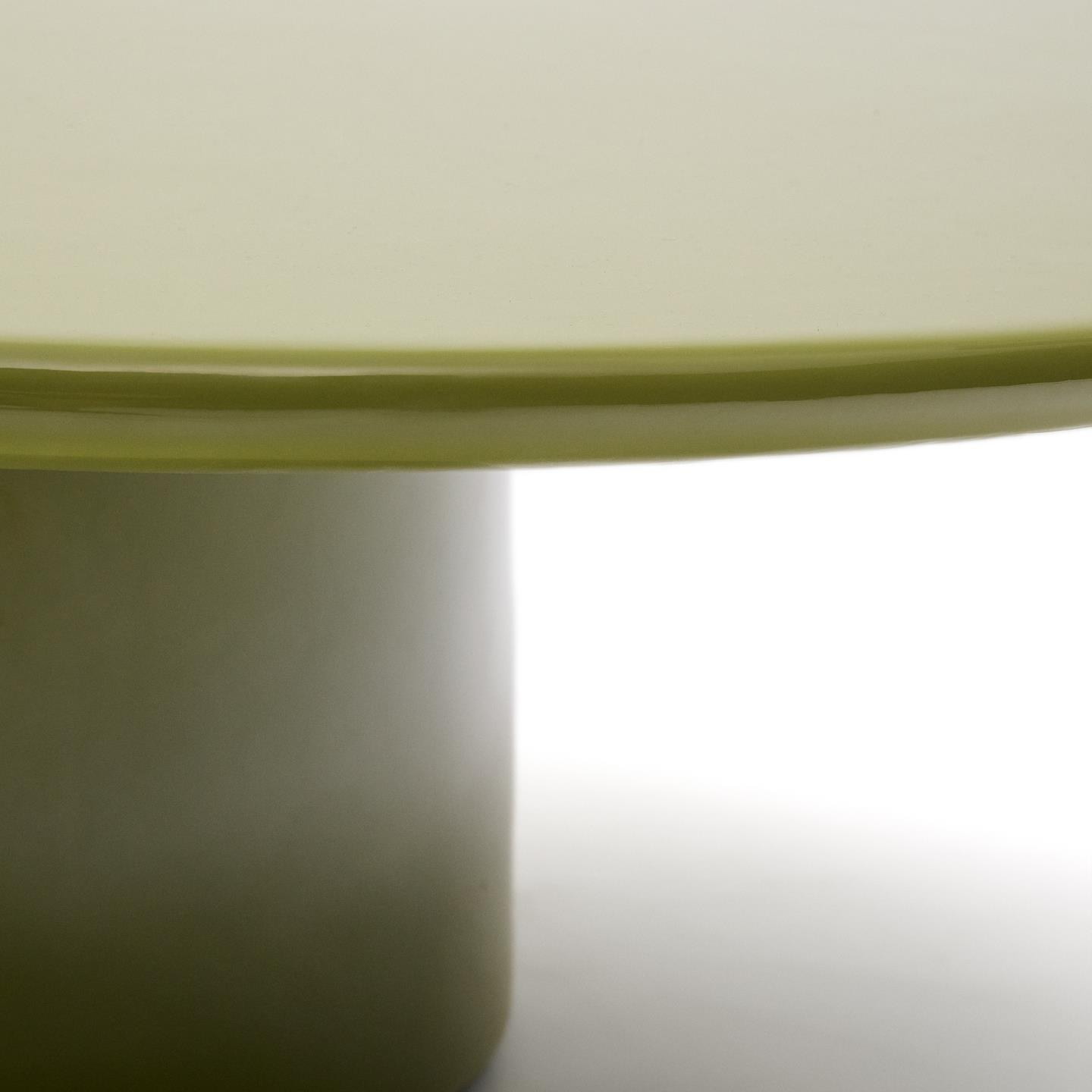 Kave Home Ronde Salontafel 'Albanella' Cement, 110cm, kleur Groen