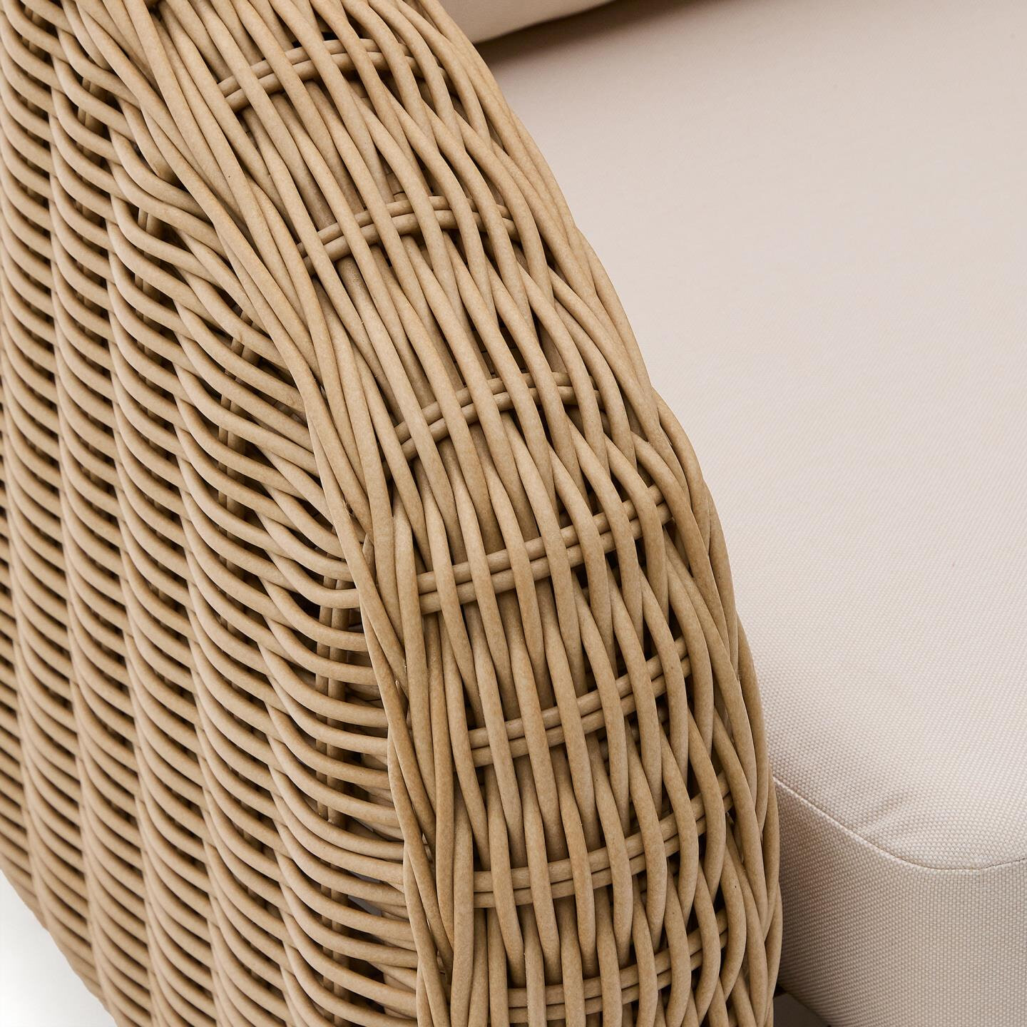 Kave Home 3-zits Loungebank 'Meria' Rattan