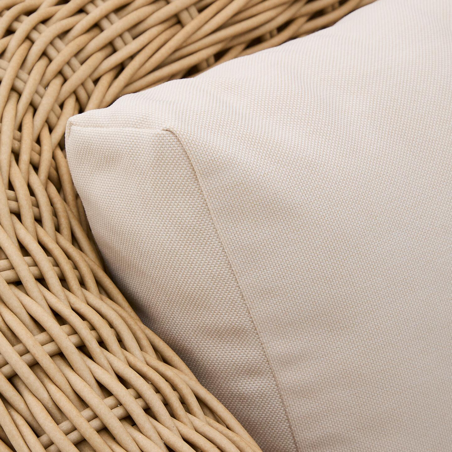 Kave Home 3-zits Loungebank 'Meria' Rattan