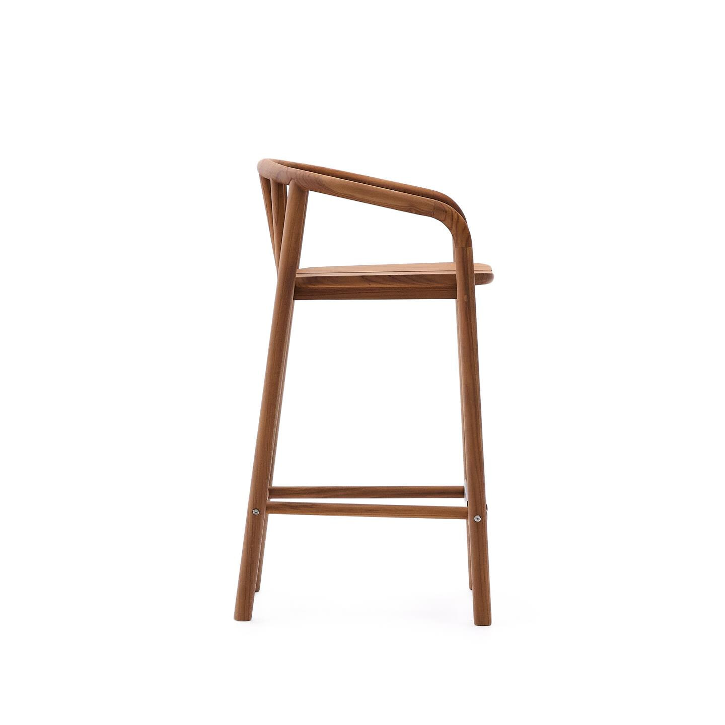 Kave Home Barkruk 'Turqueta' Teakhout (zithoogte 65cm)