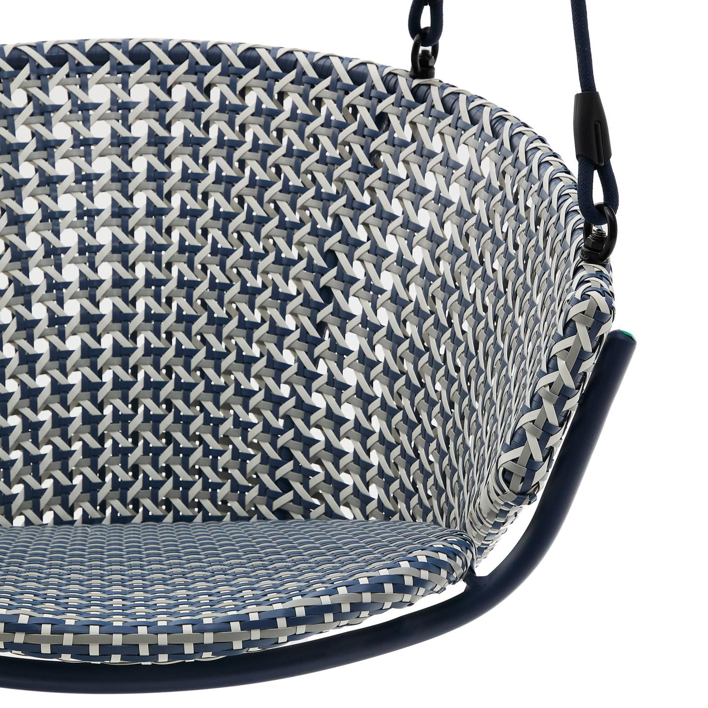 Kave Home Hangstoel 'Saliga' Rattan, kleur Donkerblauw