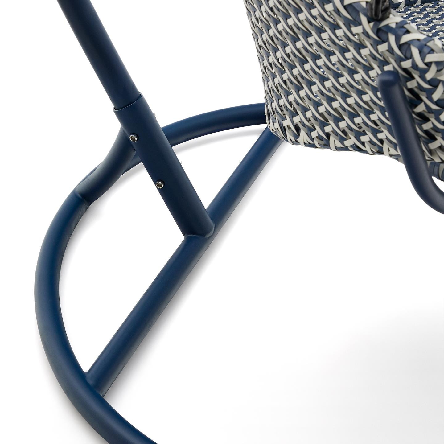 Kave Home Hangstoel 'Saliga' Rattan, kleur Donkerblauw