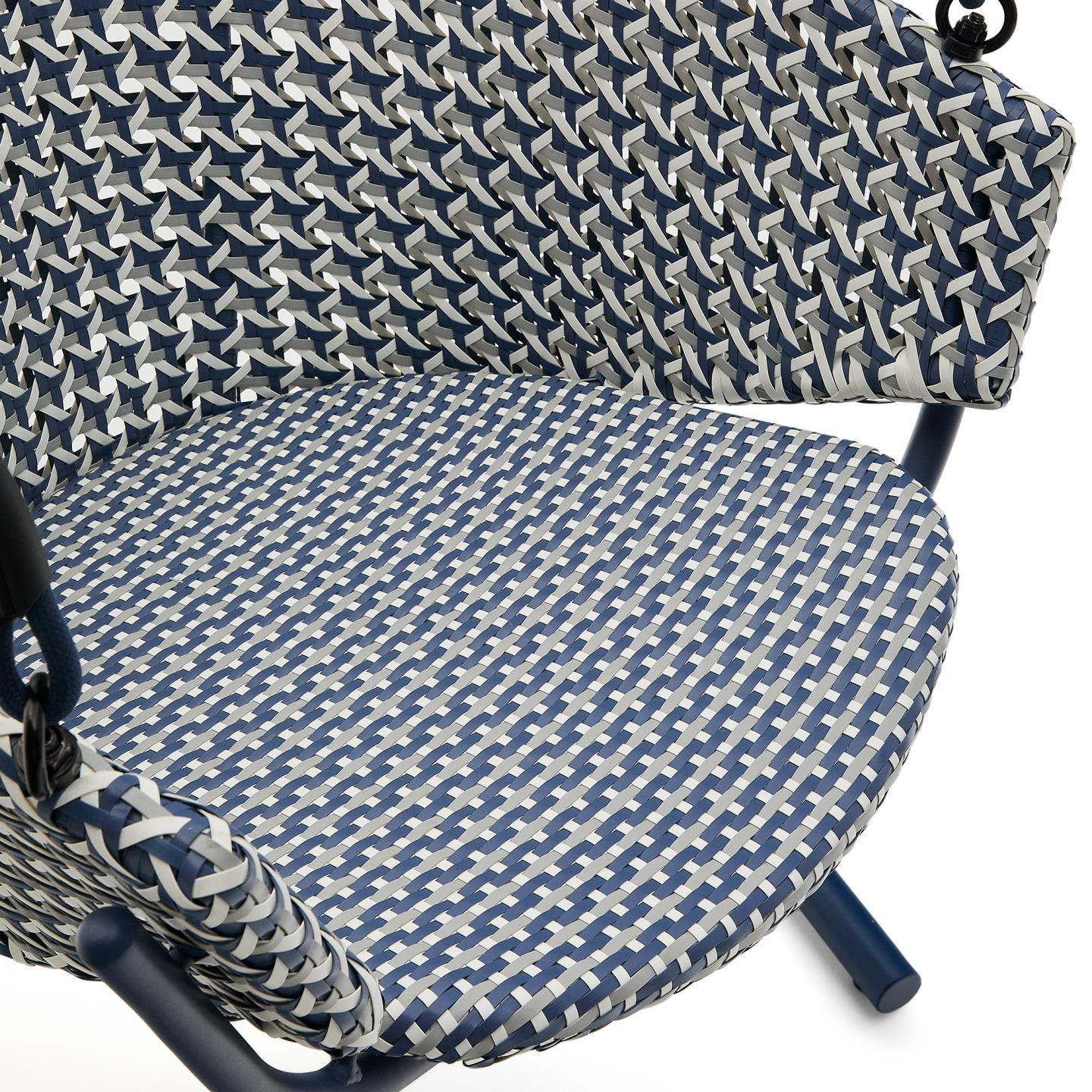 Kave Home Hangstoel 'Saliga' Rattan, kleur Donkerblauw