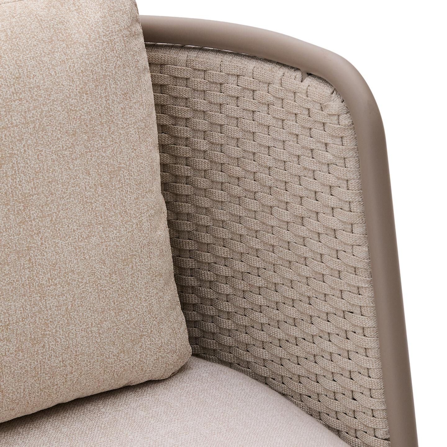 Kave Home Outdoor Fauteuil 'Sedalis' Touw, kleur Taupe