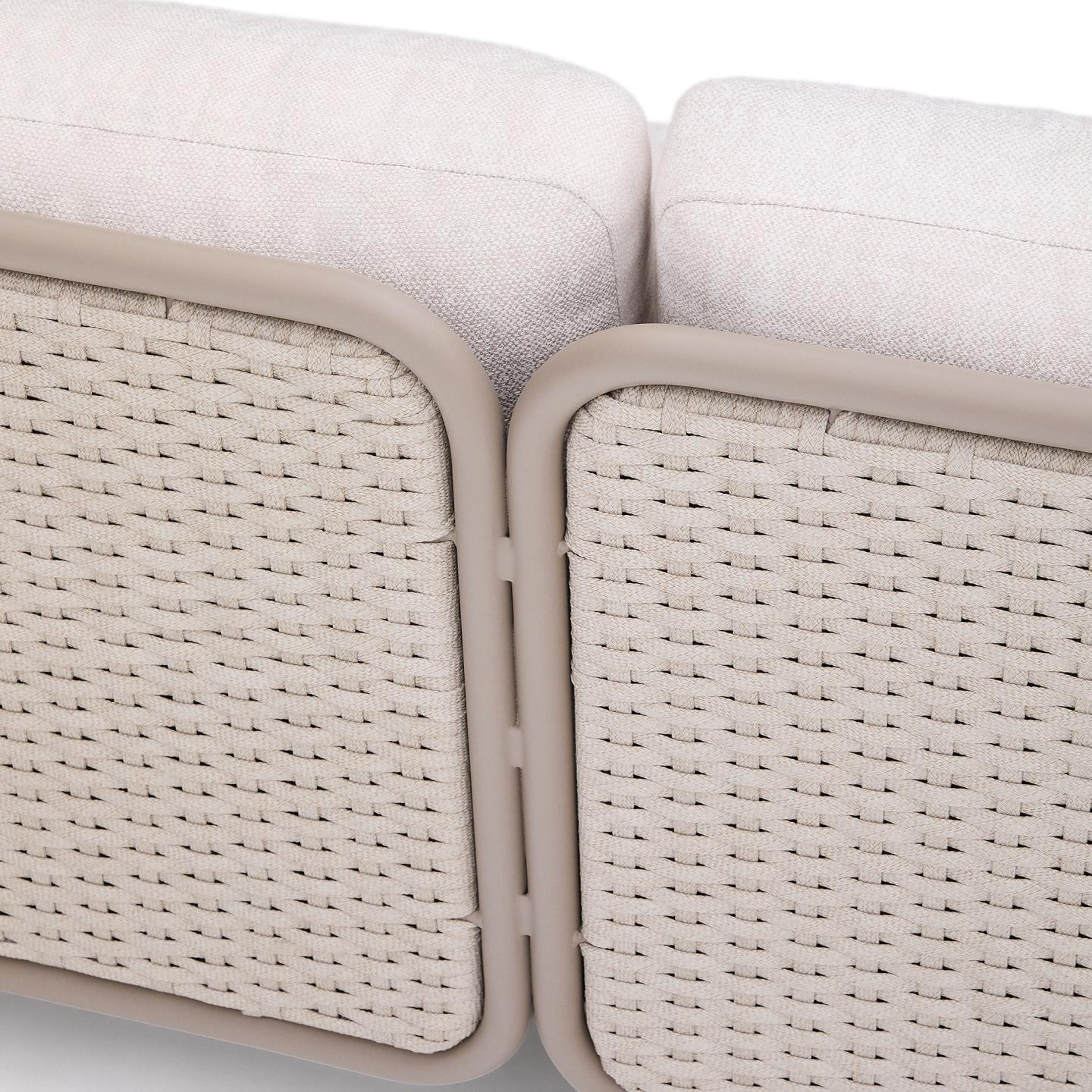 Kave Home 3-zits Loungebank 'Sedalis' Touw, kleur Taupe