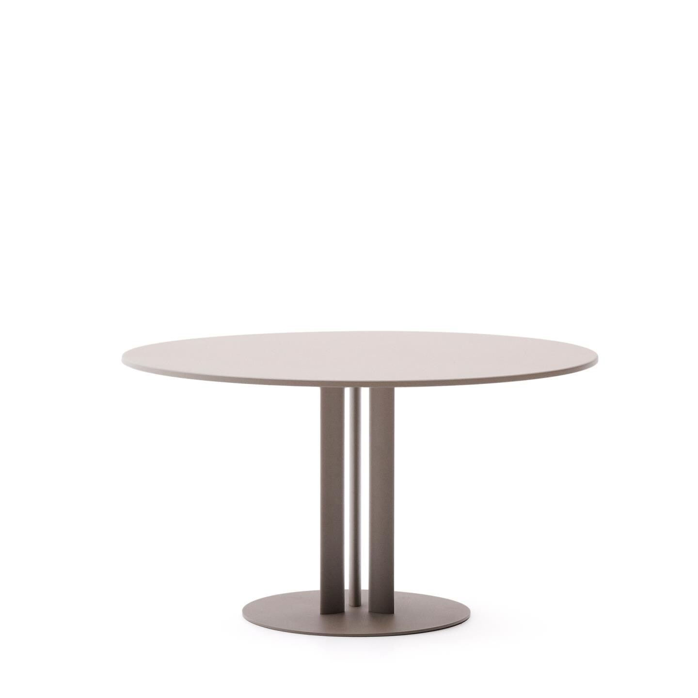 Kave Home Ronde Tuintafel Sedalis Aluminium, 120cm - Taupe