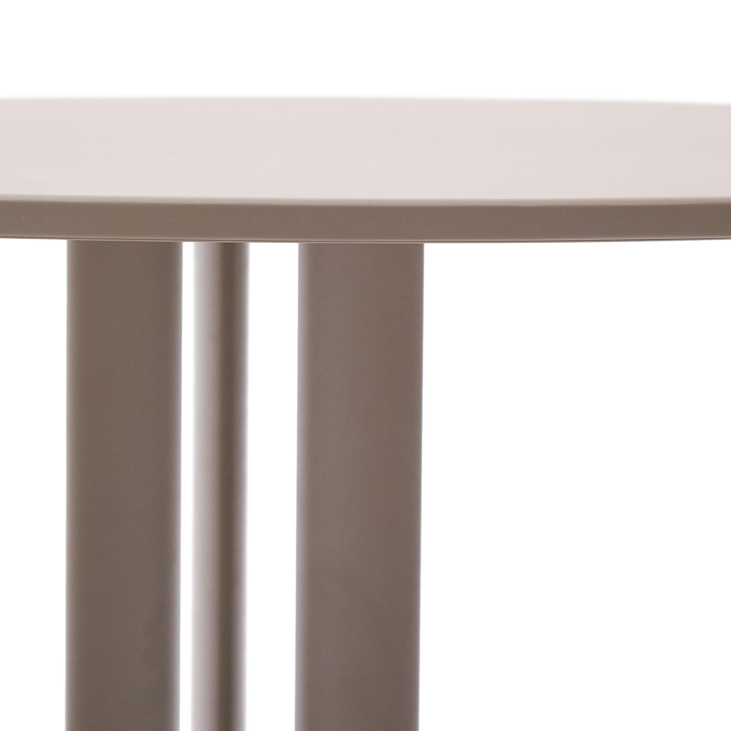 Kave Home Ronde Tuintafel 'Sedalis' Aluminium, 120cm, kleur Taupe