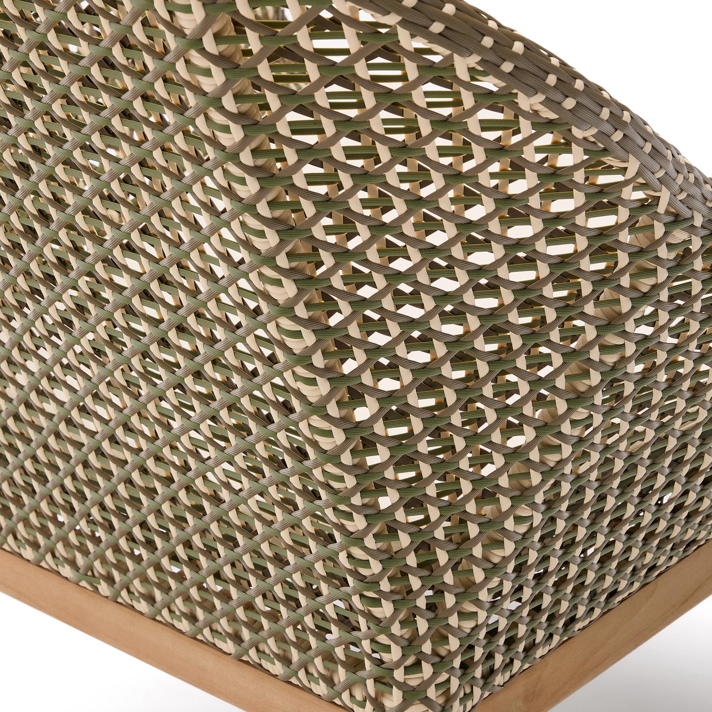 Kave Home Outdoor Fauteuil 'Olbia' Met hoge rug, Rattan en Teakhout
