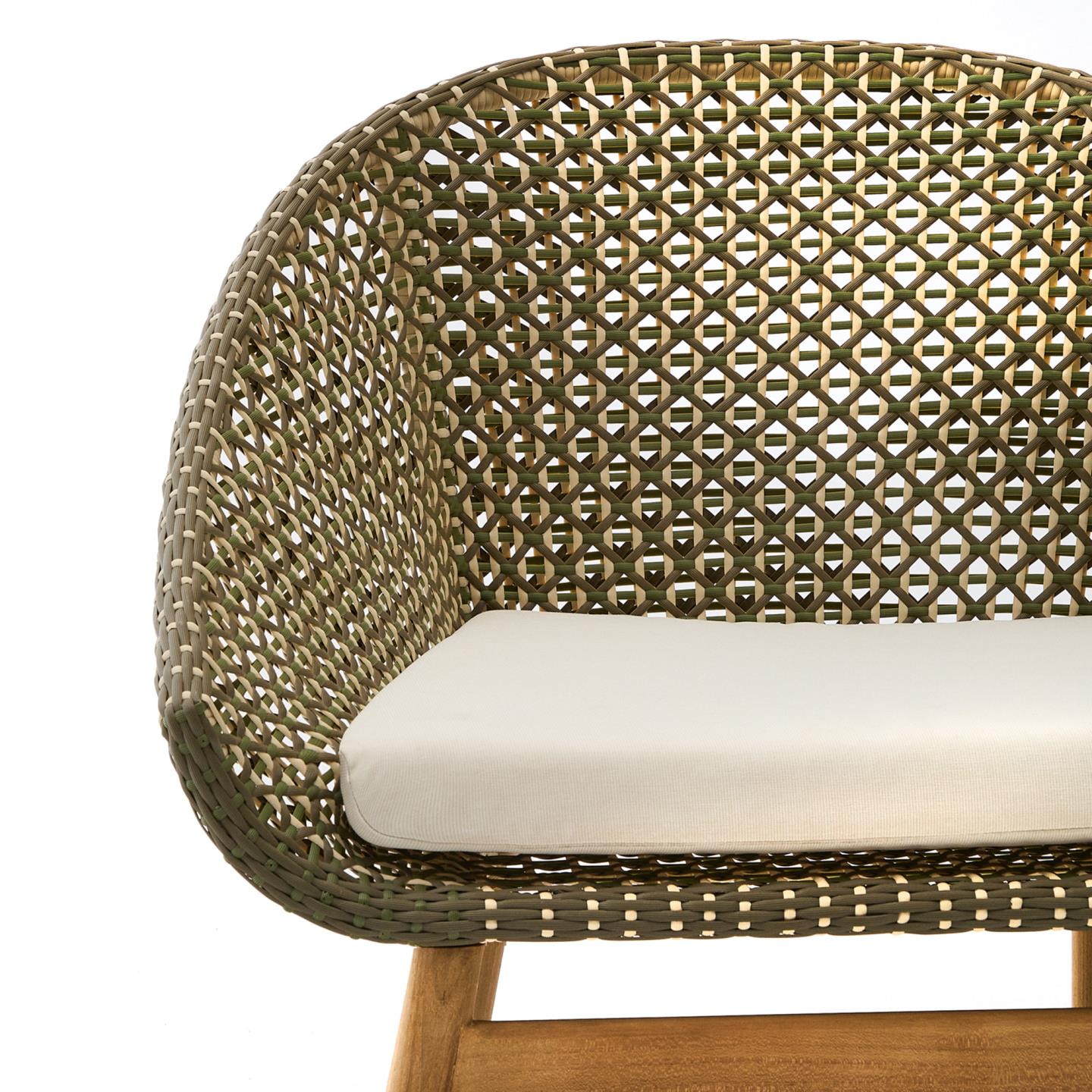 Kave Home Outdoor Fauteuil 'Olbia' Rattan en Teakhout