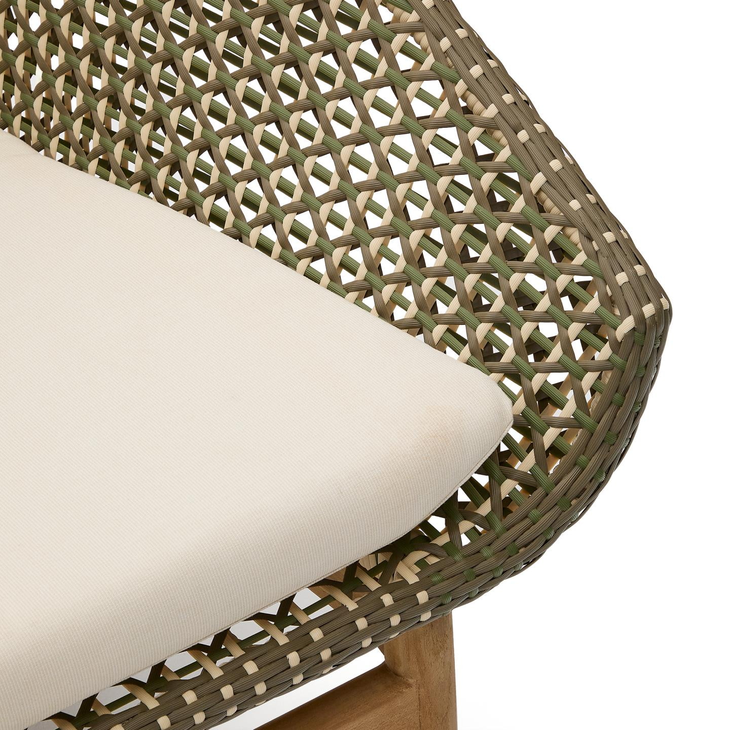 Kave Home Outdoor Fauteuil 'Olbia' Rattan en Teakhout