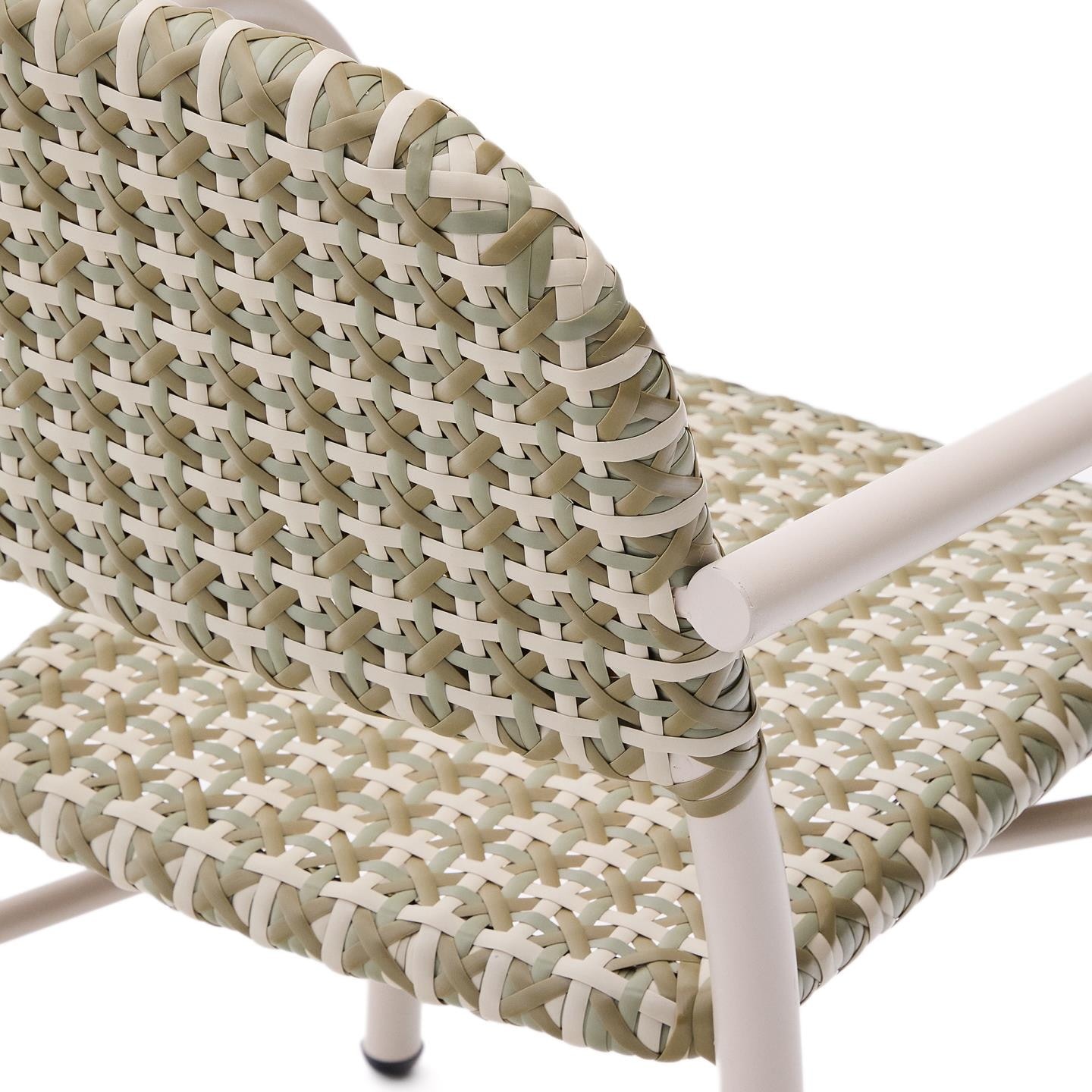 Kave Home Tuinstoel 'Tuccia' Rattan, kleur Beige/Groen