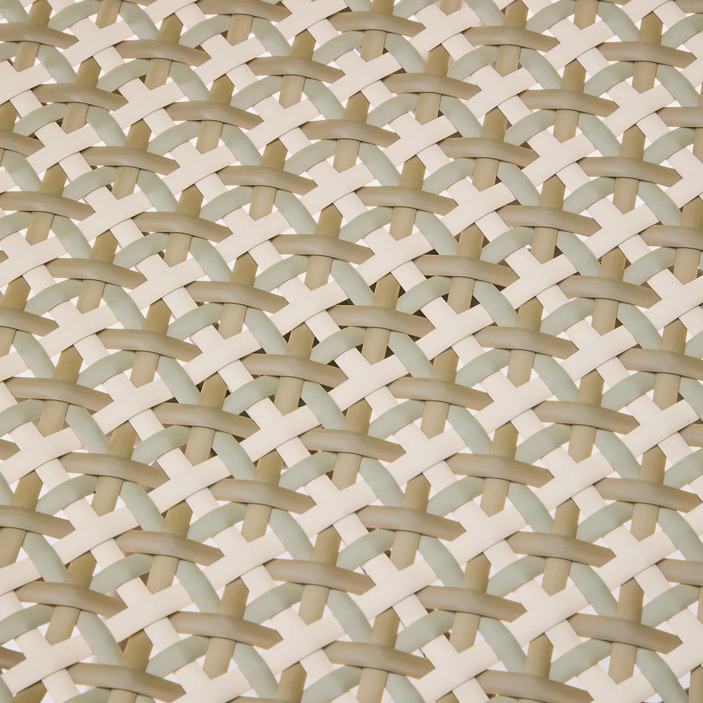 Kave Home Tuinstoel 'Tuccia' Rattan, kleur Beige/Groen