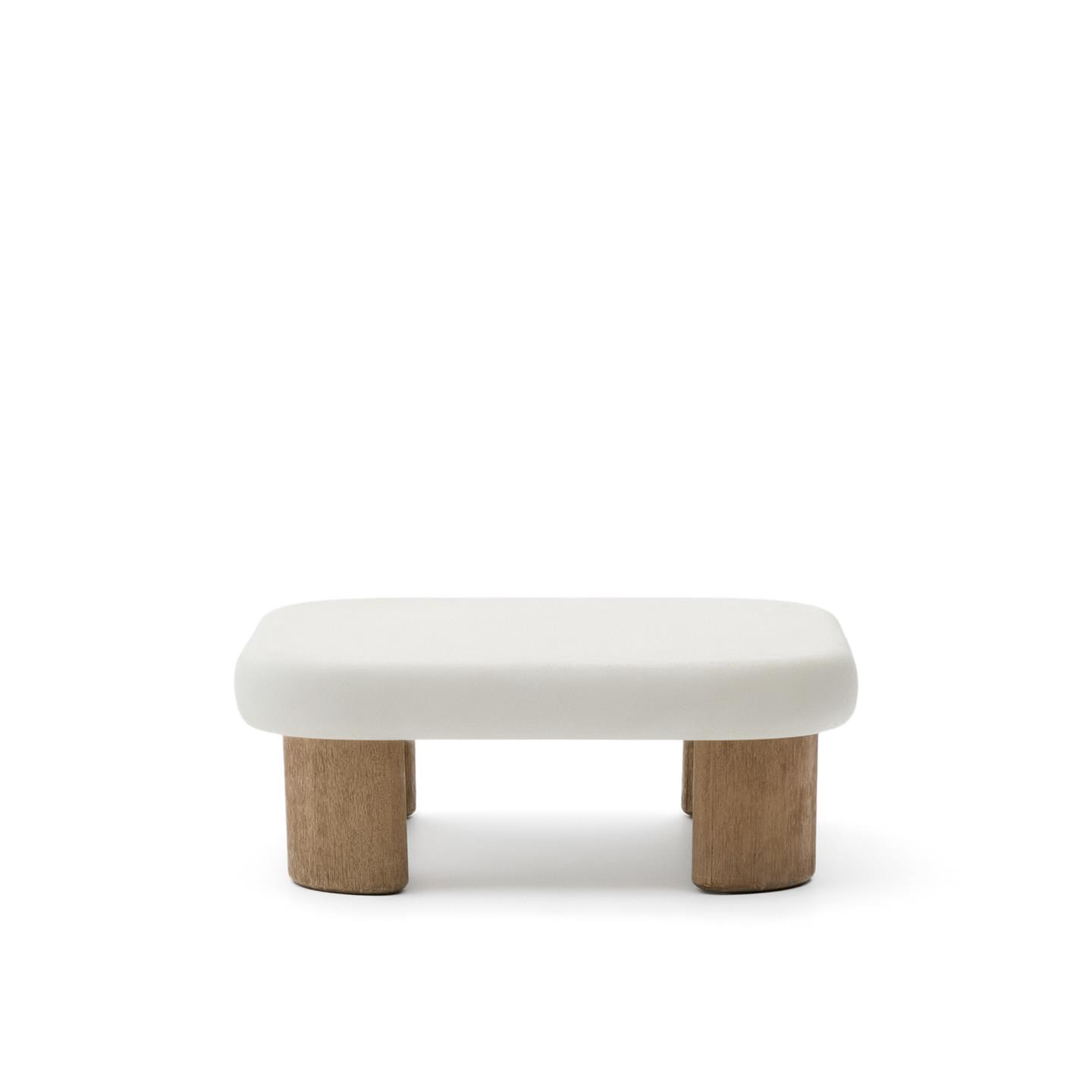 Kave Home Salontafel 'Labra' Cement en acaciahout, 80 x 80cm