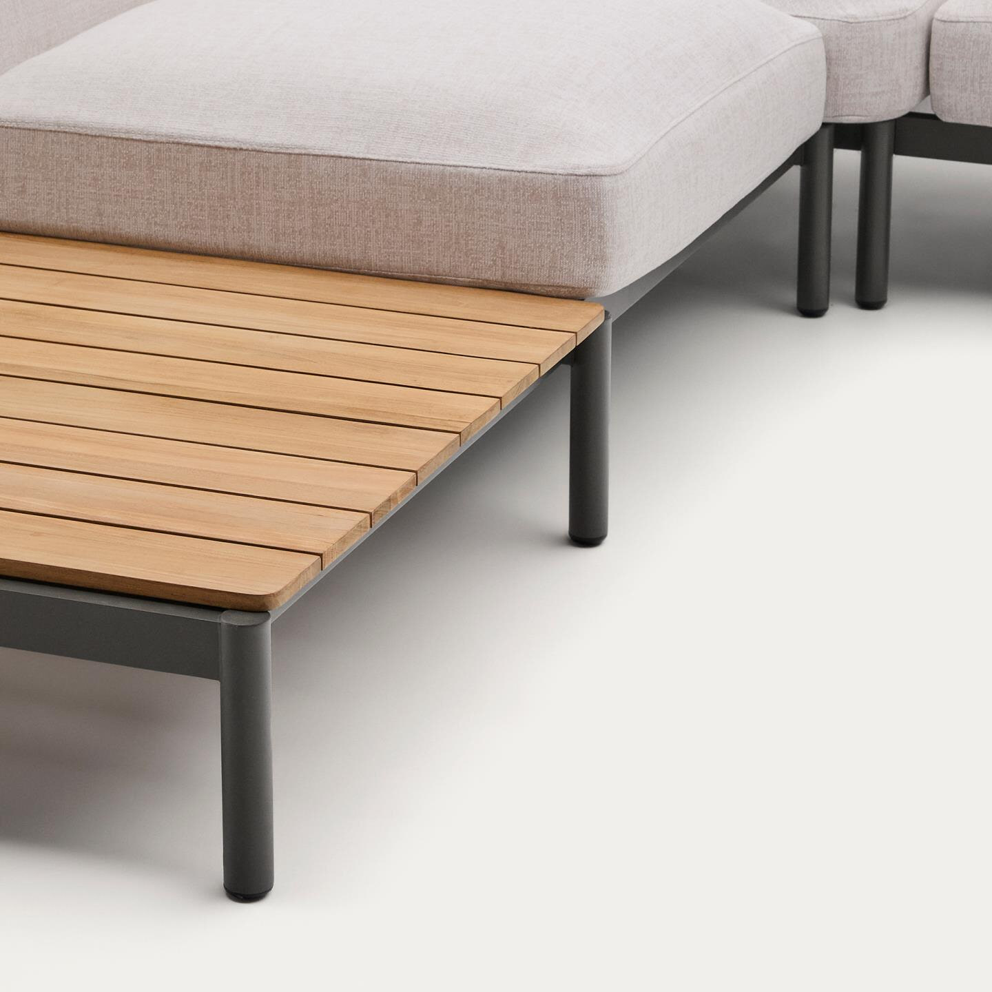 Kave Home Loungeset 'Sorells' Met 5-zits hoekbank en tafels, kleur Beige