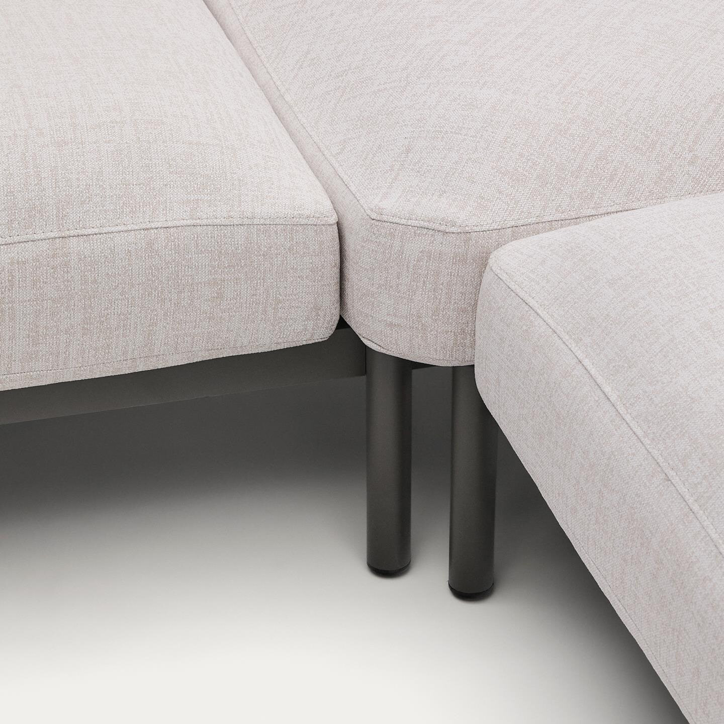 Kave Home Loungeset 'Sorells' Met 5-zits hoekbank en tafels, kleur Beige