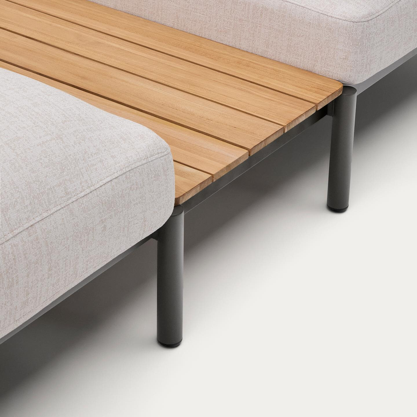 Kave Home Loungeset 'Sorells' Met 5-zits hoekbank en tafels, kleur Beige