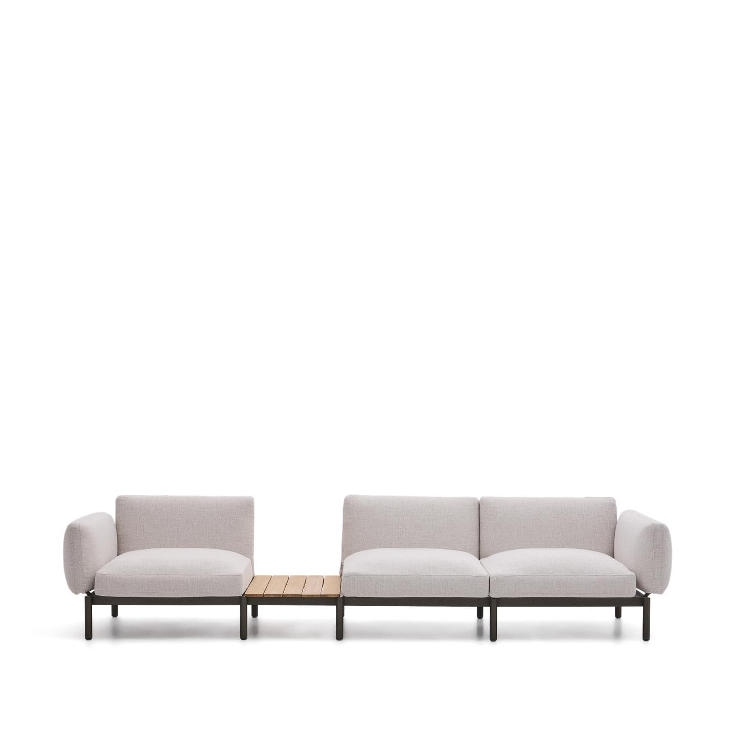 Kave Home 3-zits Loungebank 'Sorells' 341cm, kleur Beige/Groen