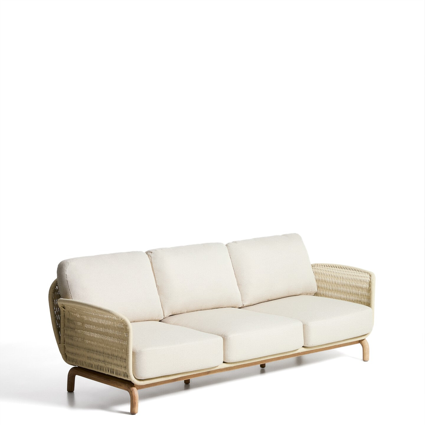 Kave Home 3-zits Tuinbank 'Alipa' Acaciahout en touw