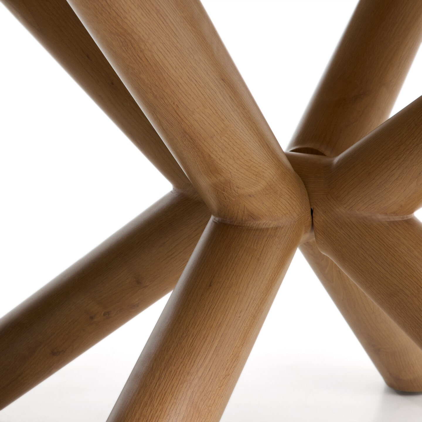 Kave Home Ronde Tuintafel 'Mirtia' Gesinterde steen en houtlook, 148cm
