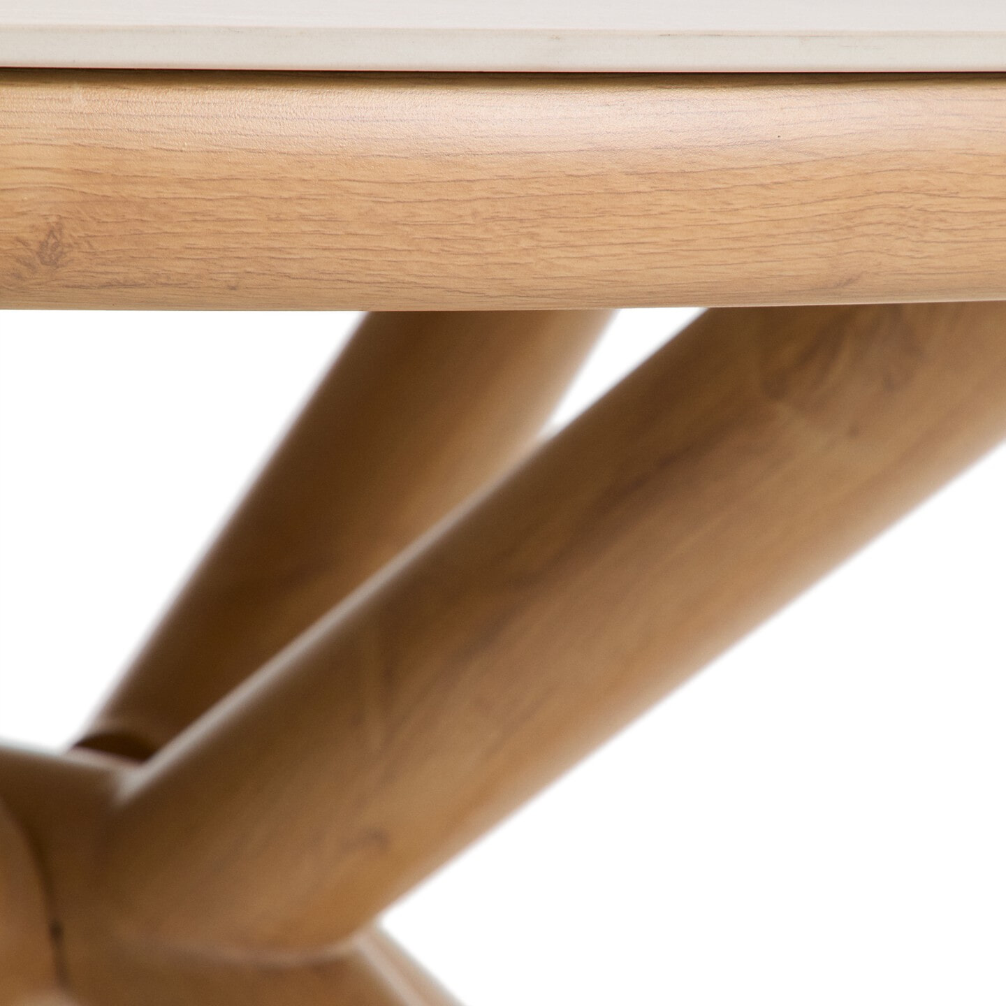 Kave Home Ronde Tuintafel 'Mirtia' Gesinterde steen en houtlook, 148cm