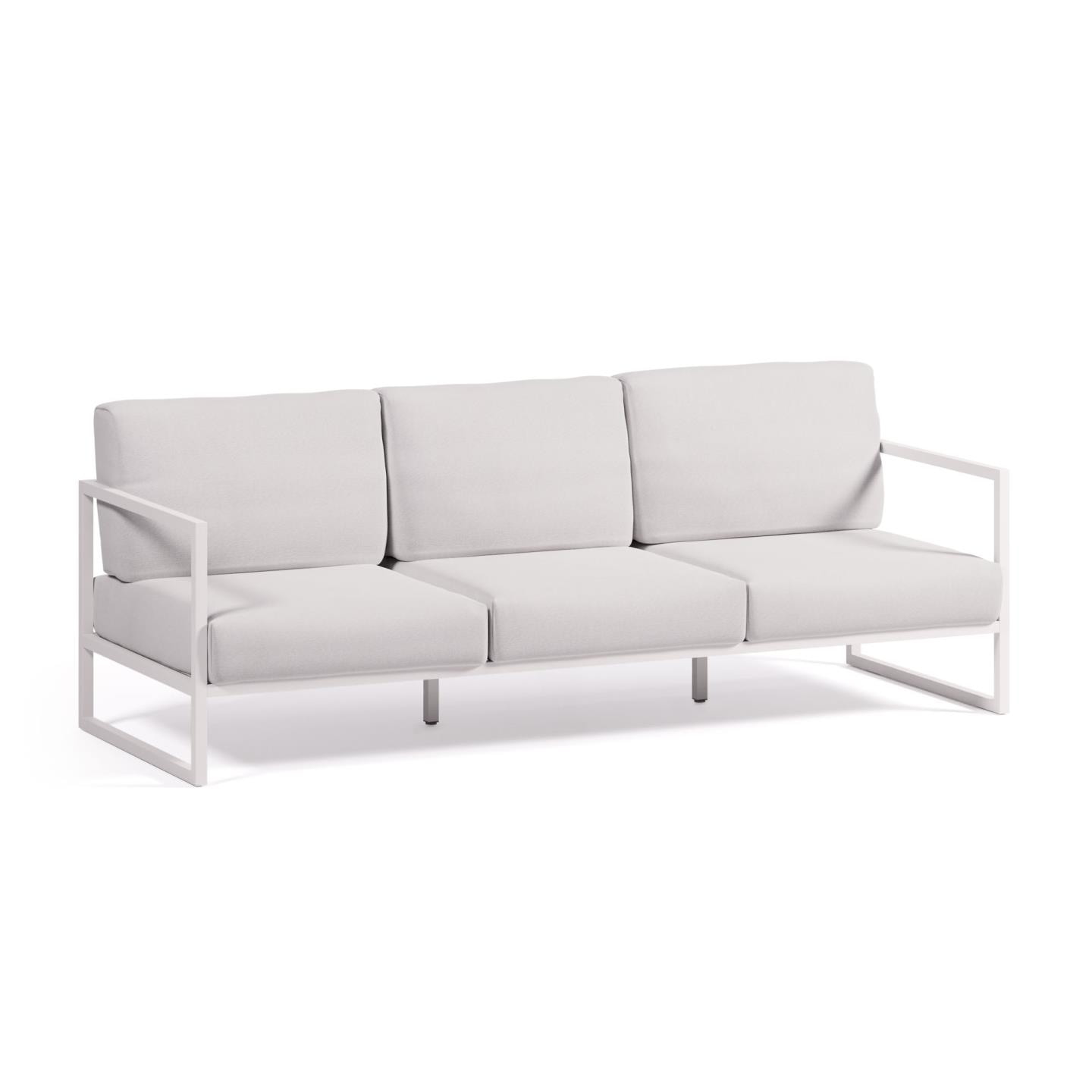 Kave Home 3-zits Tuinbank 'Comova' 225cm, kleur Wit