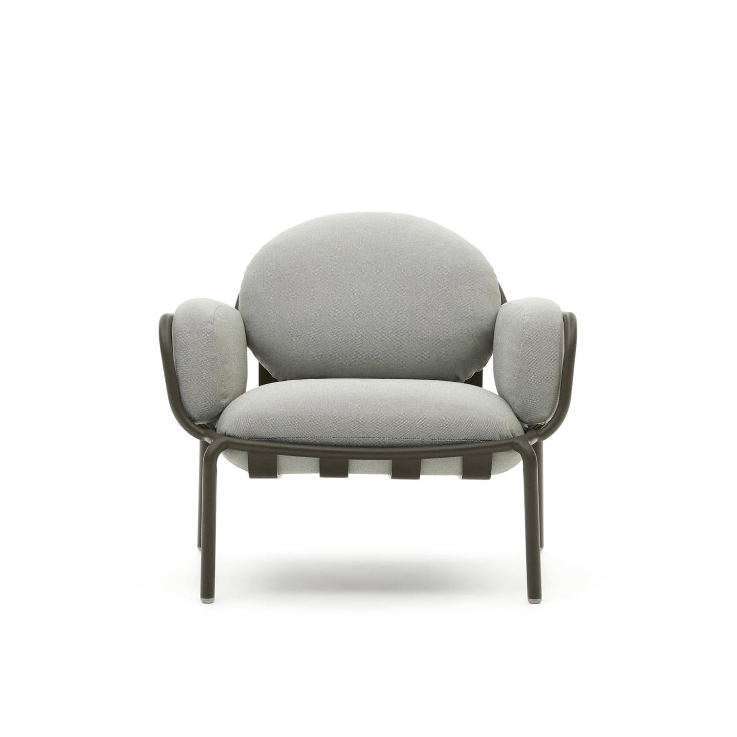 Kave Home Outdoor Fauteuil 'Joncols' kleur Grijs/Groen